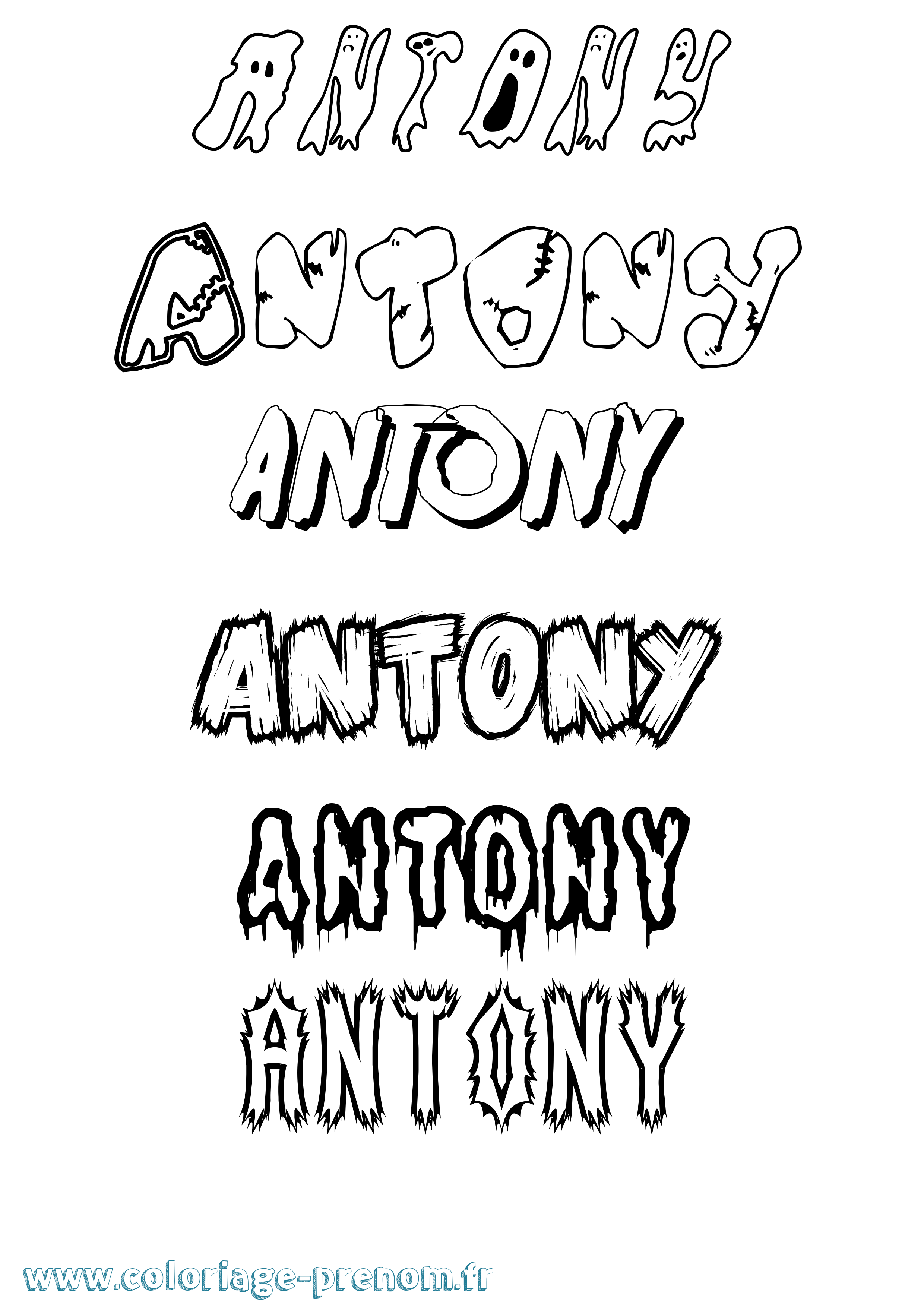 Coloriage prénom Antony Frisson