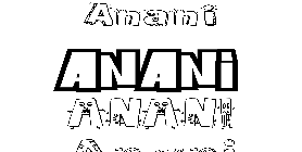 Coloriage Anani