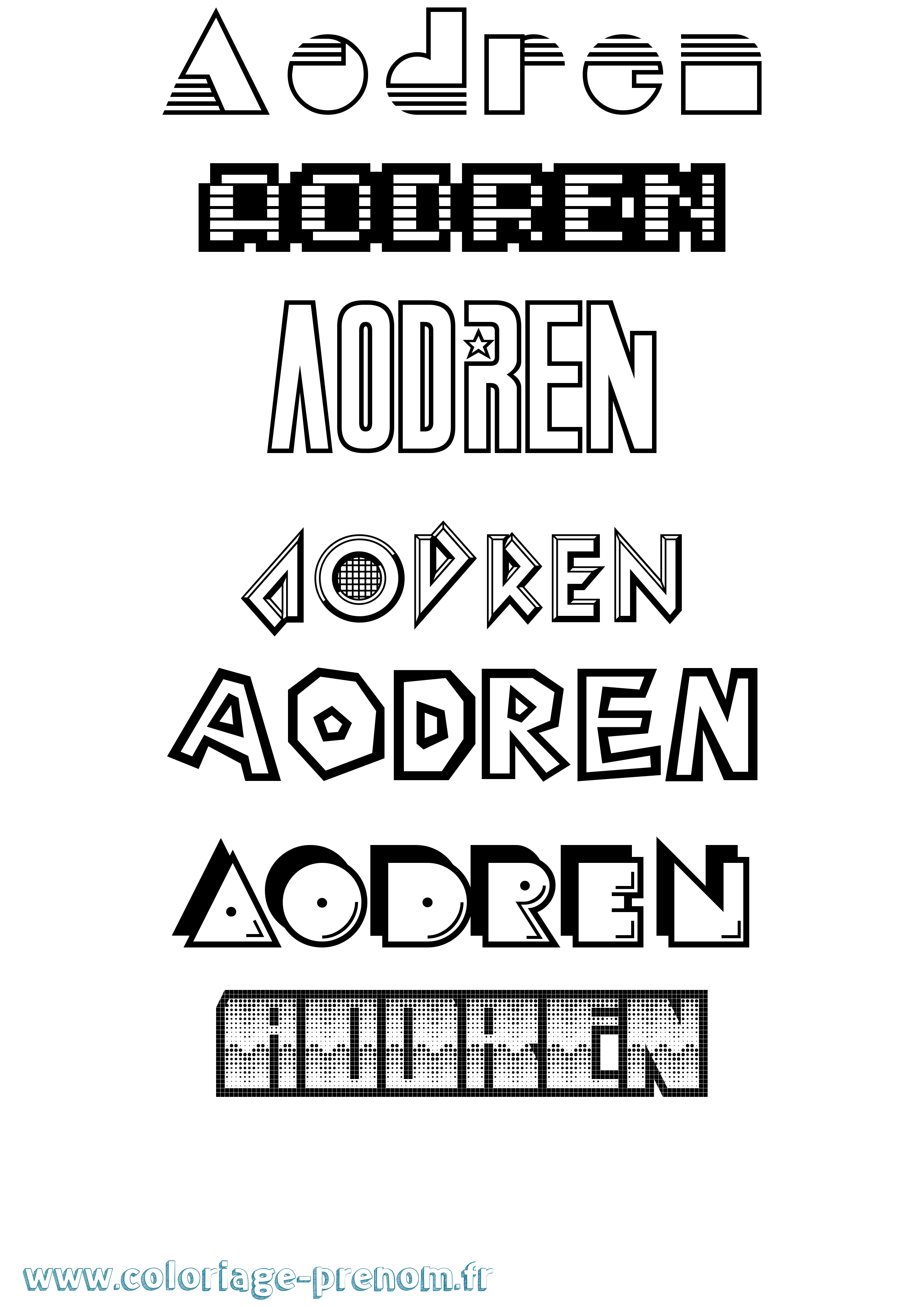 Coloriage Aodren Jeux Vidéos Coloriage prénom Aodren Jeux Vidéos