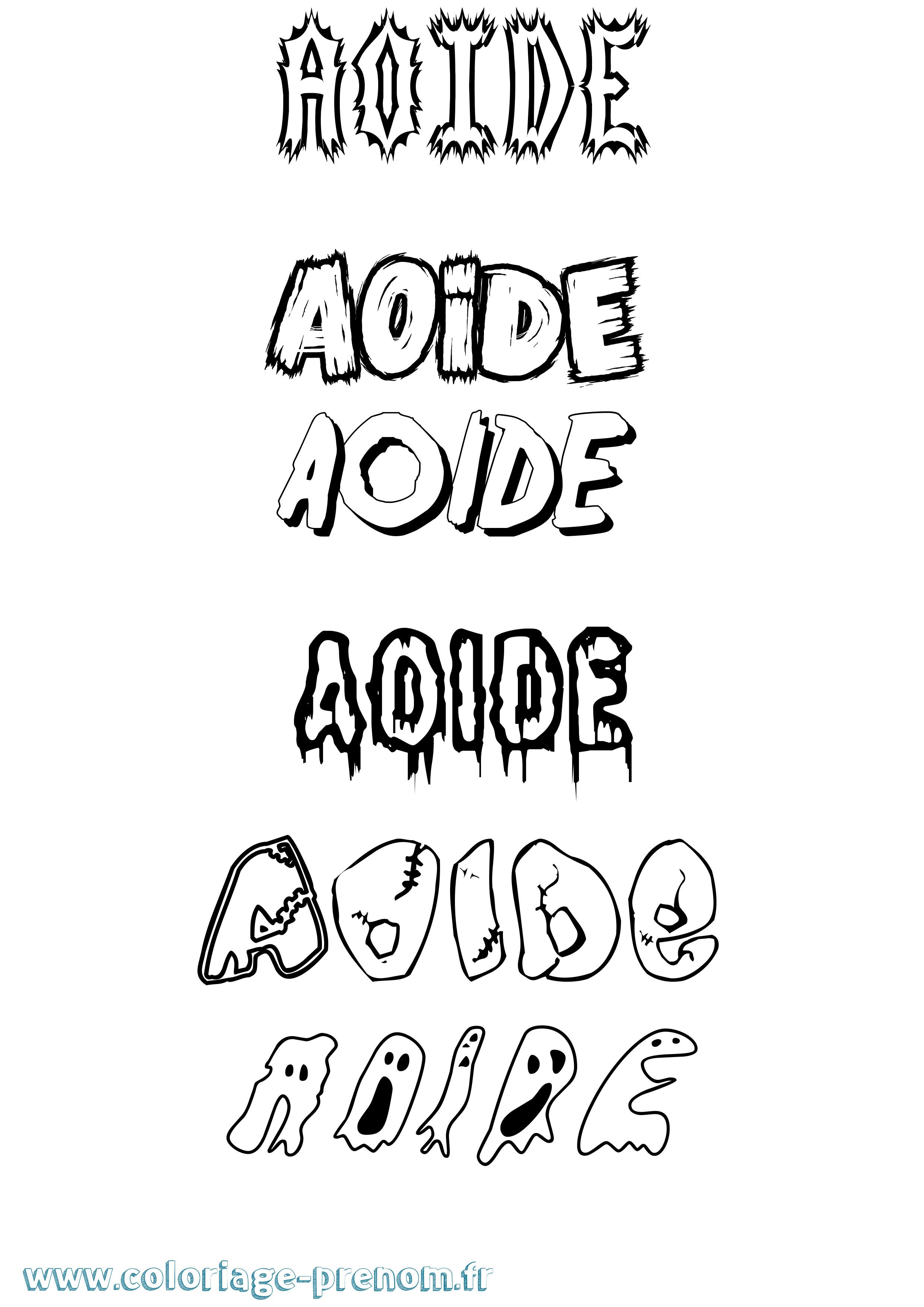 Coloriage prénom Aoide Frisson