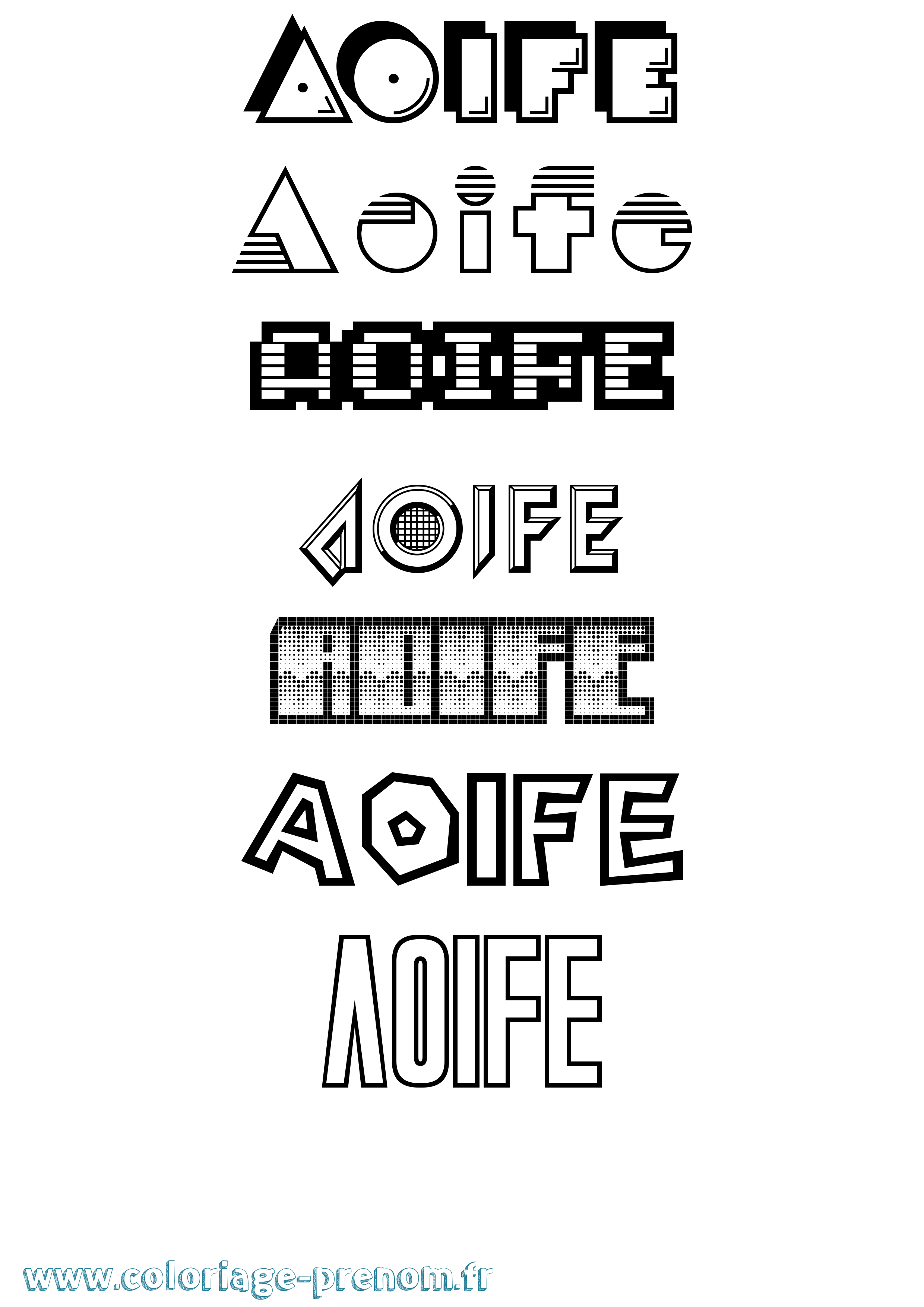 Coloriage Aoife Jeux Vidéos Coloriage prénom Aoife Jeux Vidéos