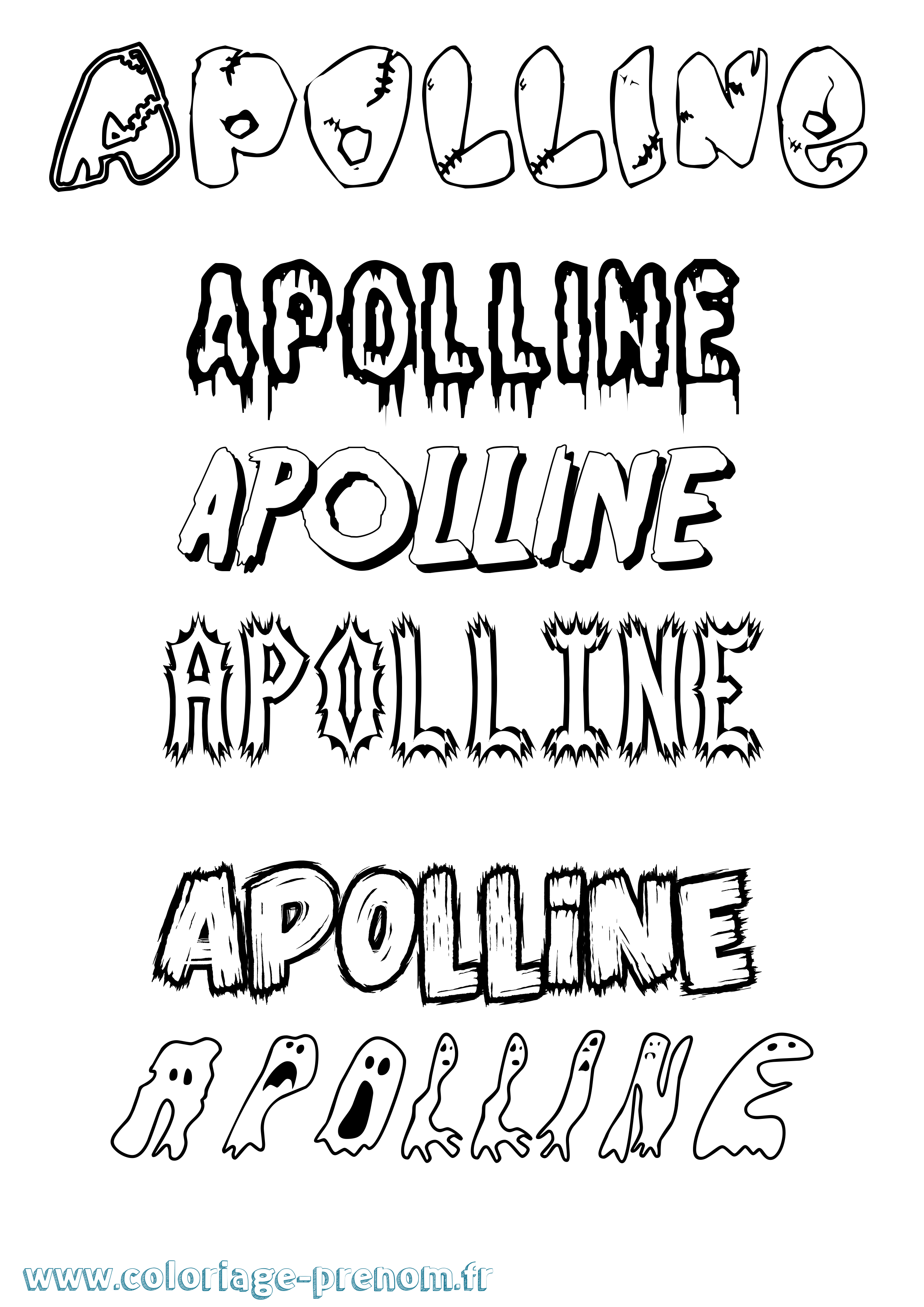Coloriage prénom Apolline Frisson