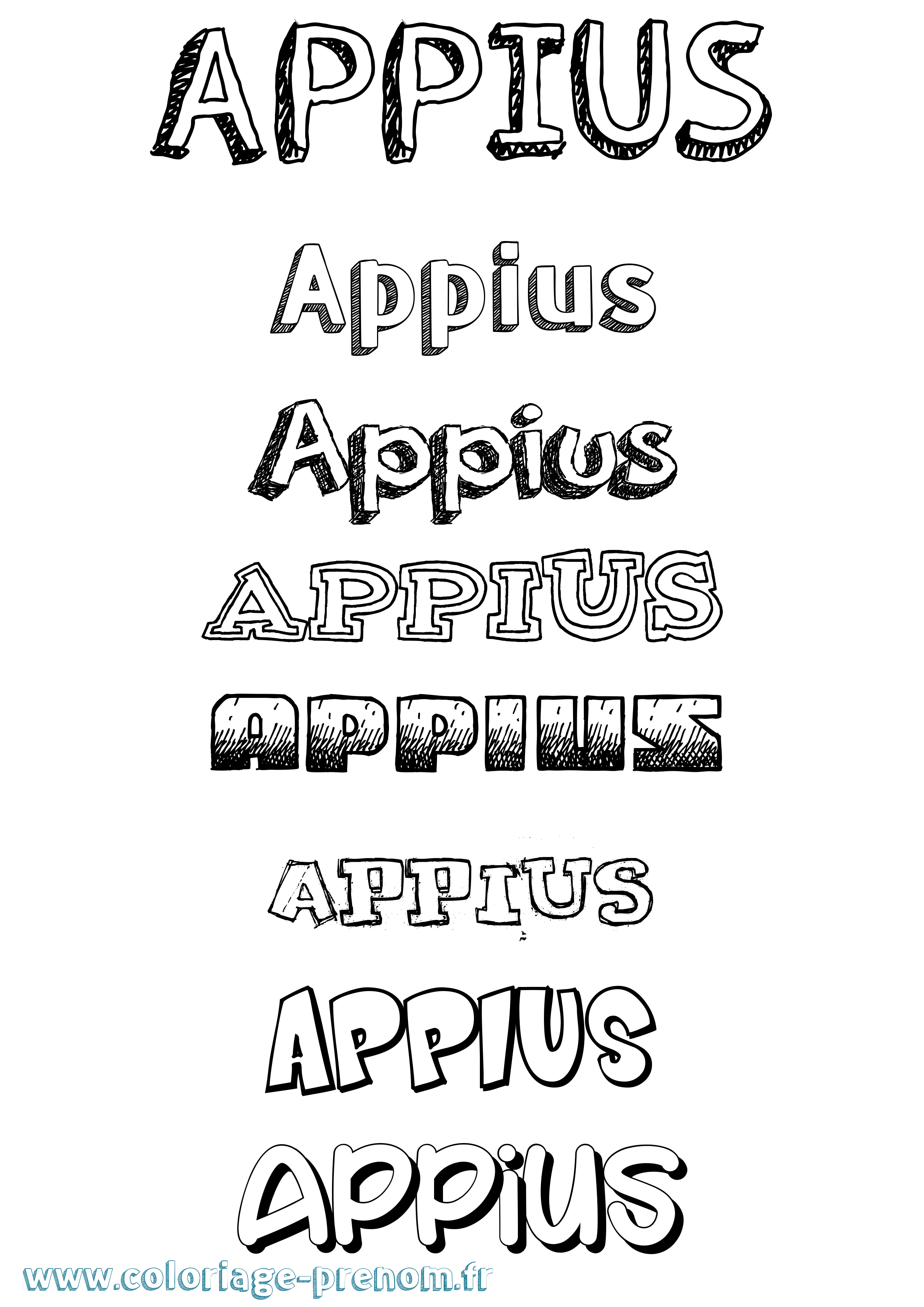 Coloriage prénom Appius Dessiné