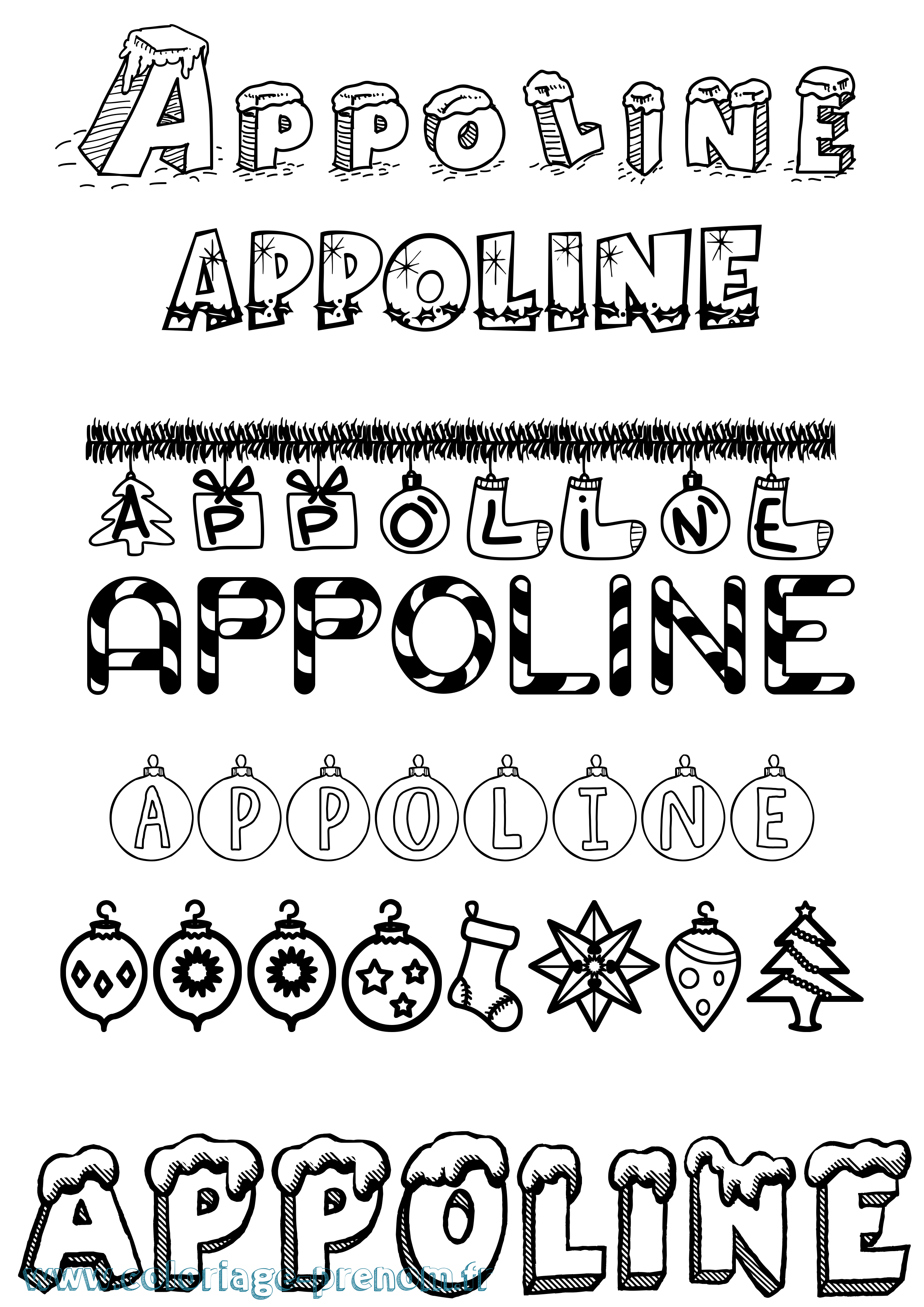 Coloriage prénom Appoline