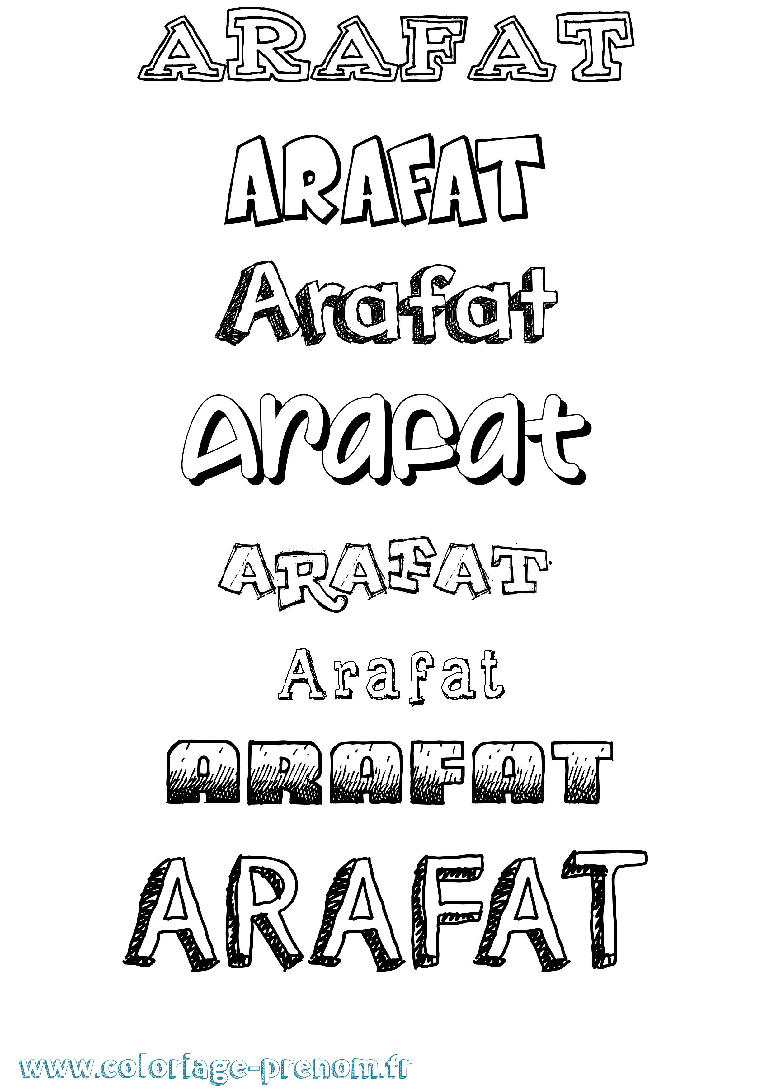 Coloriage Arafat Dessiné Coloriage prénom Arafat Dessiné