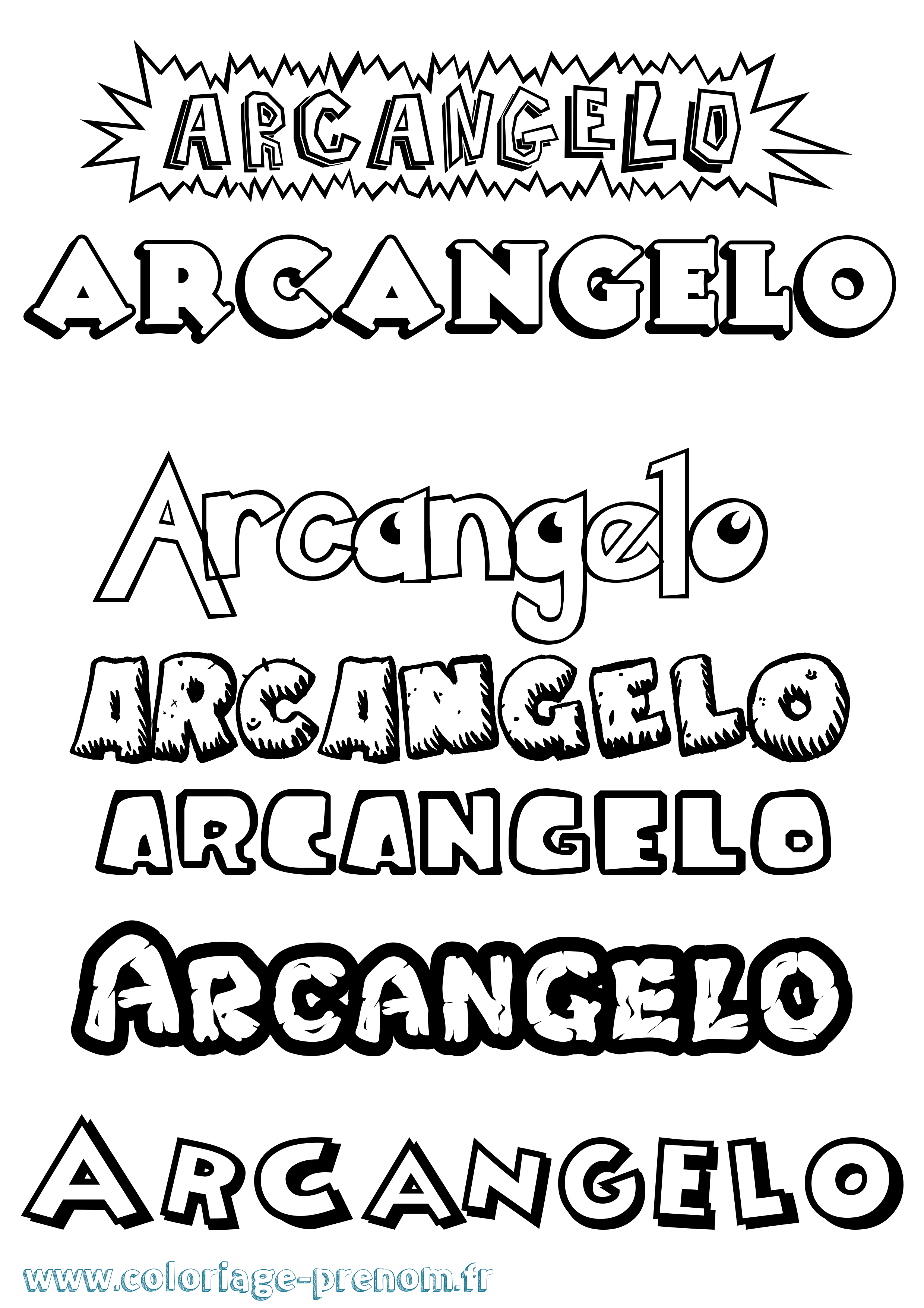Coloriage prénom Arcangelo Dessin Animé