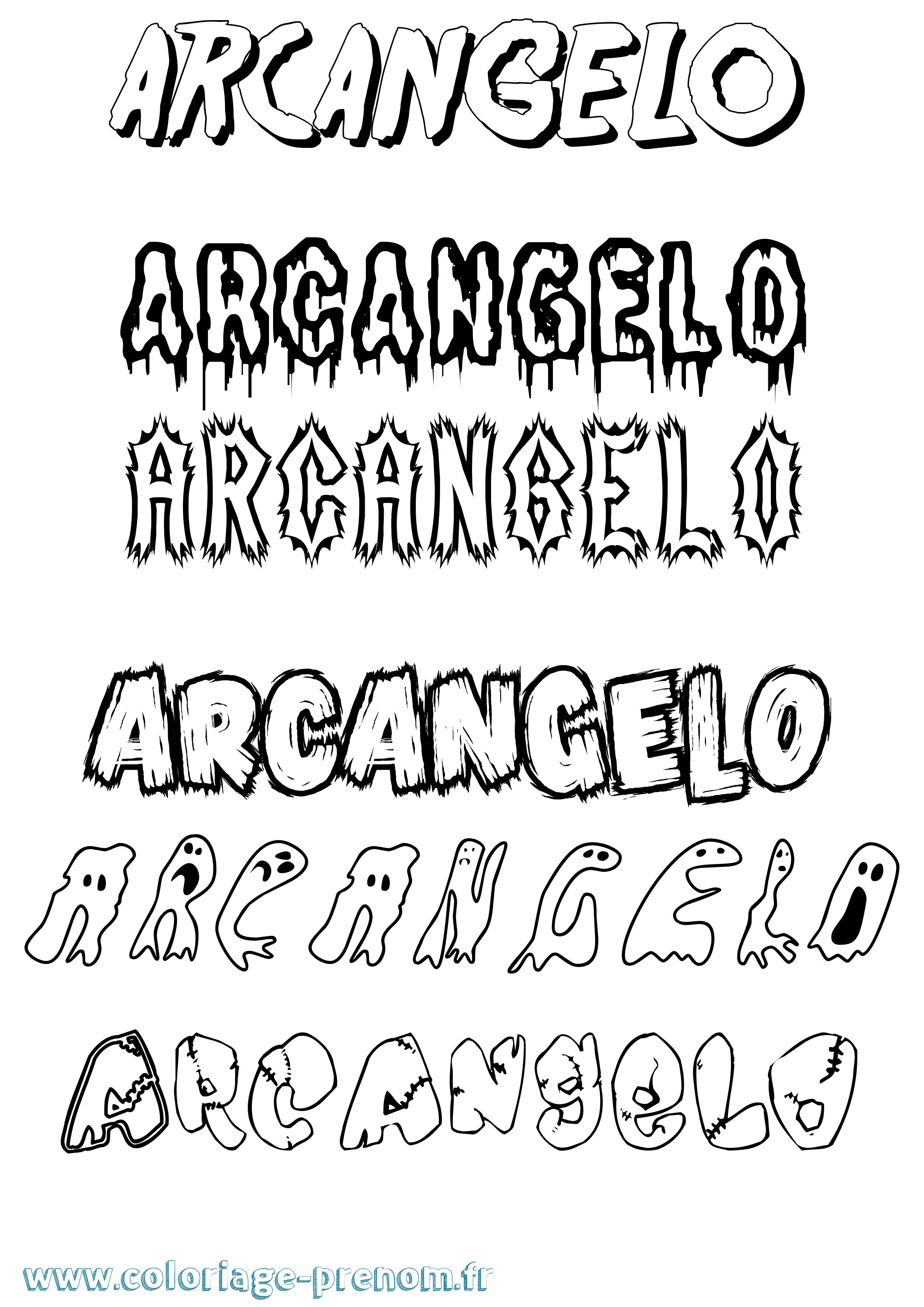 Coloriage prénom Arcangelo Frisson