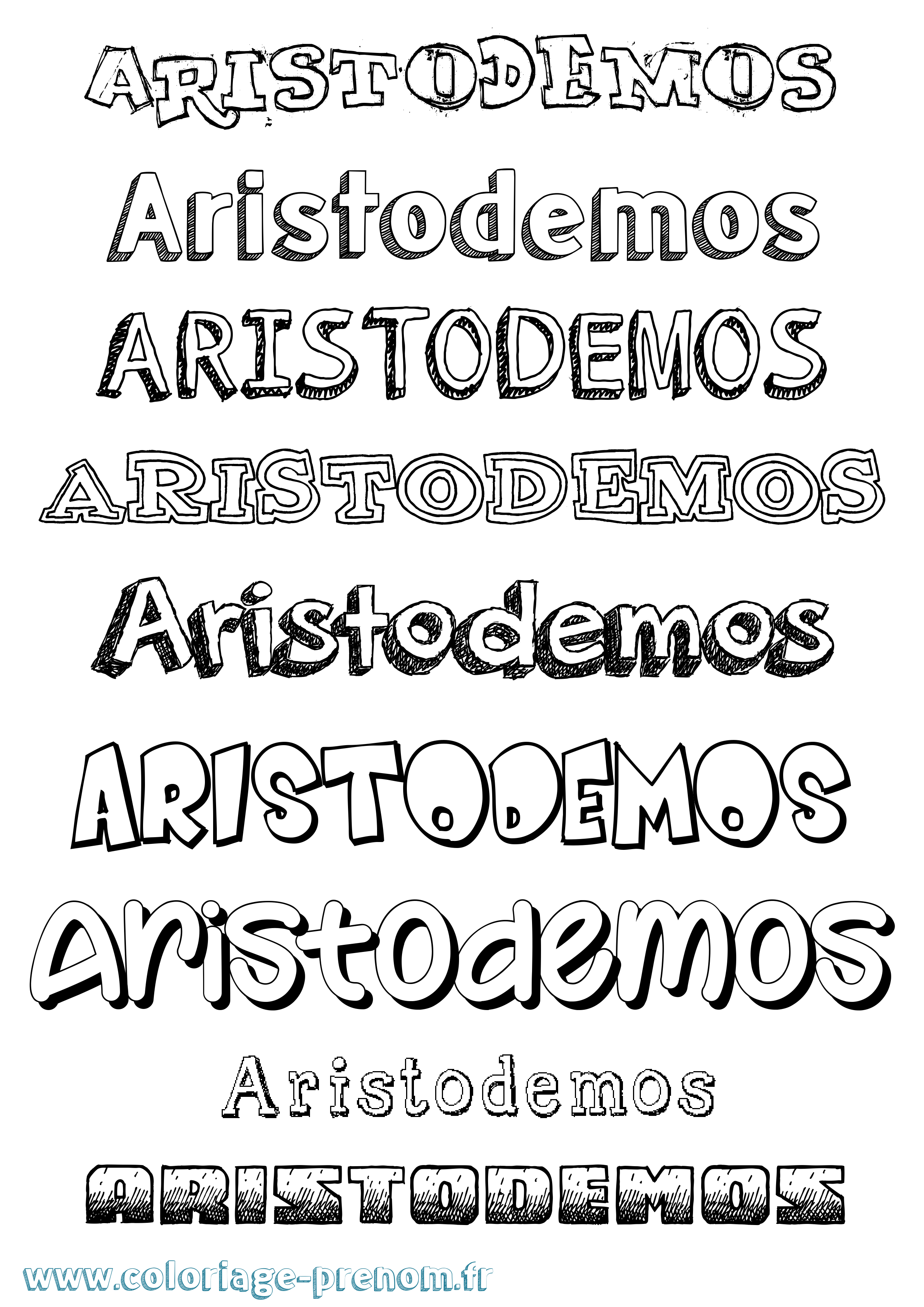 Coloriage Aristodemos Dessiné Coloriage prénom Aristodemos Dessiné