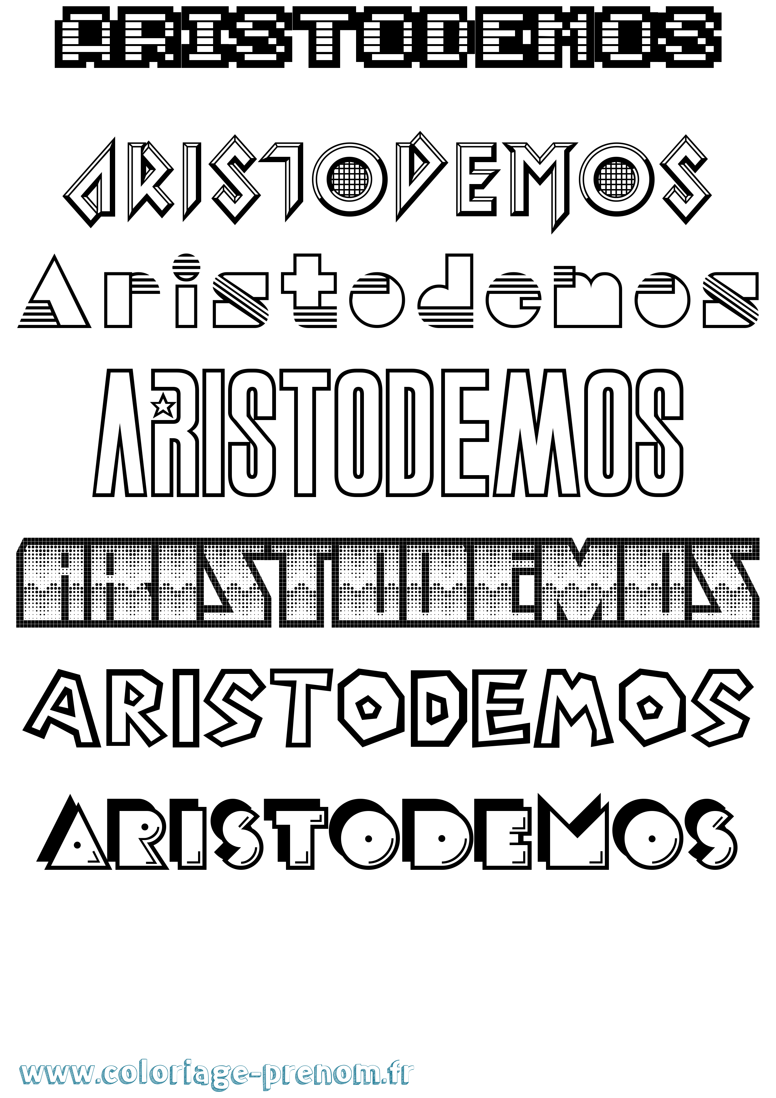 Coloriage Aristodemos Jeux Vidéos Coloriage prénom Aristodemos Jeux Vidéos