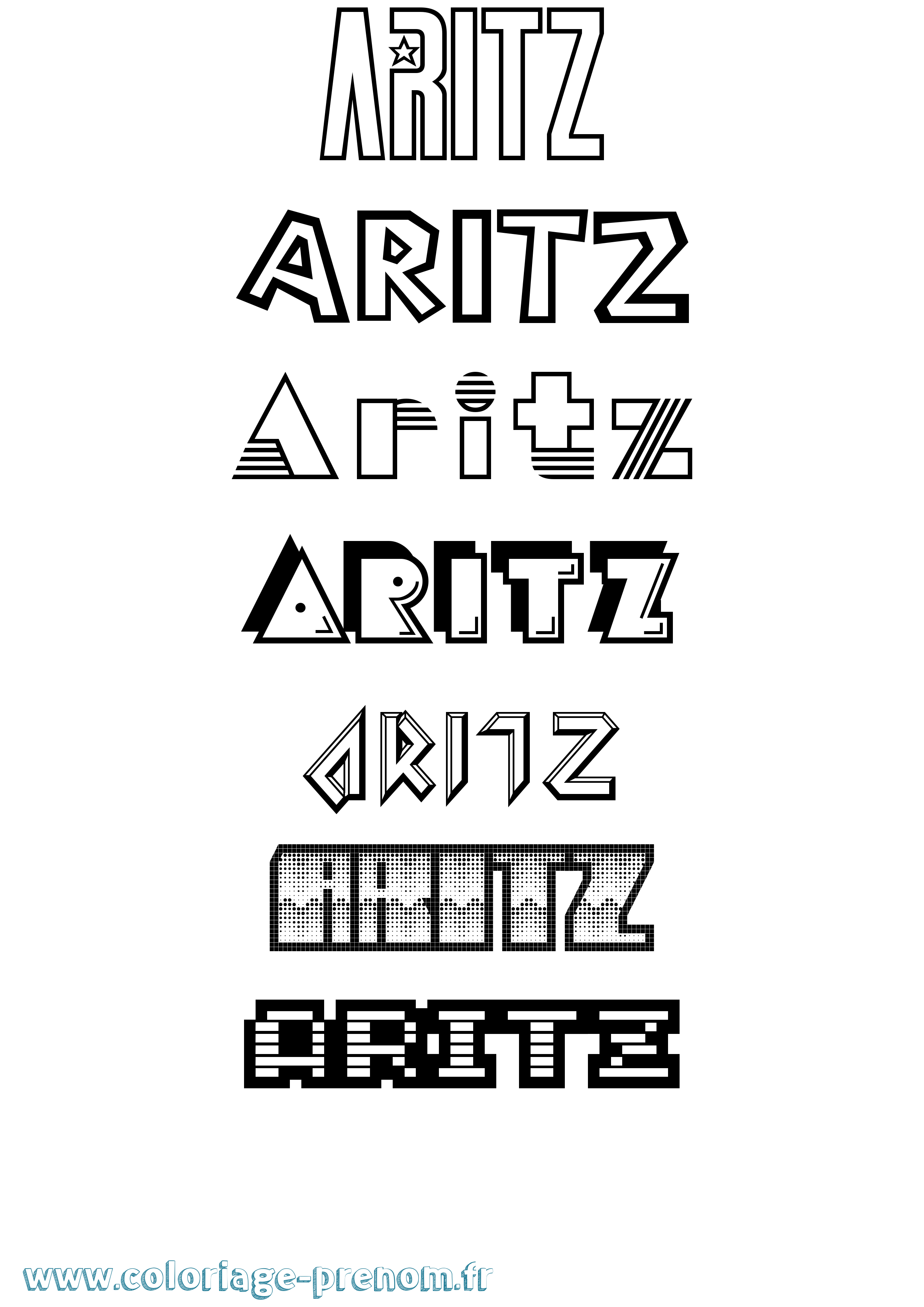 Coloriage Aritz Jeux Vidéos Coloriage prénom Aritz Jeux Vidéos