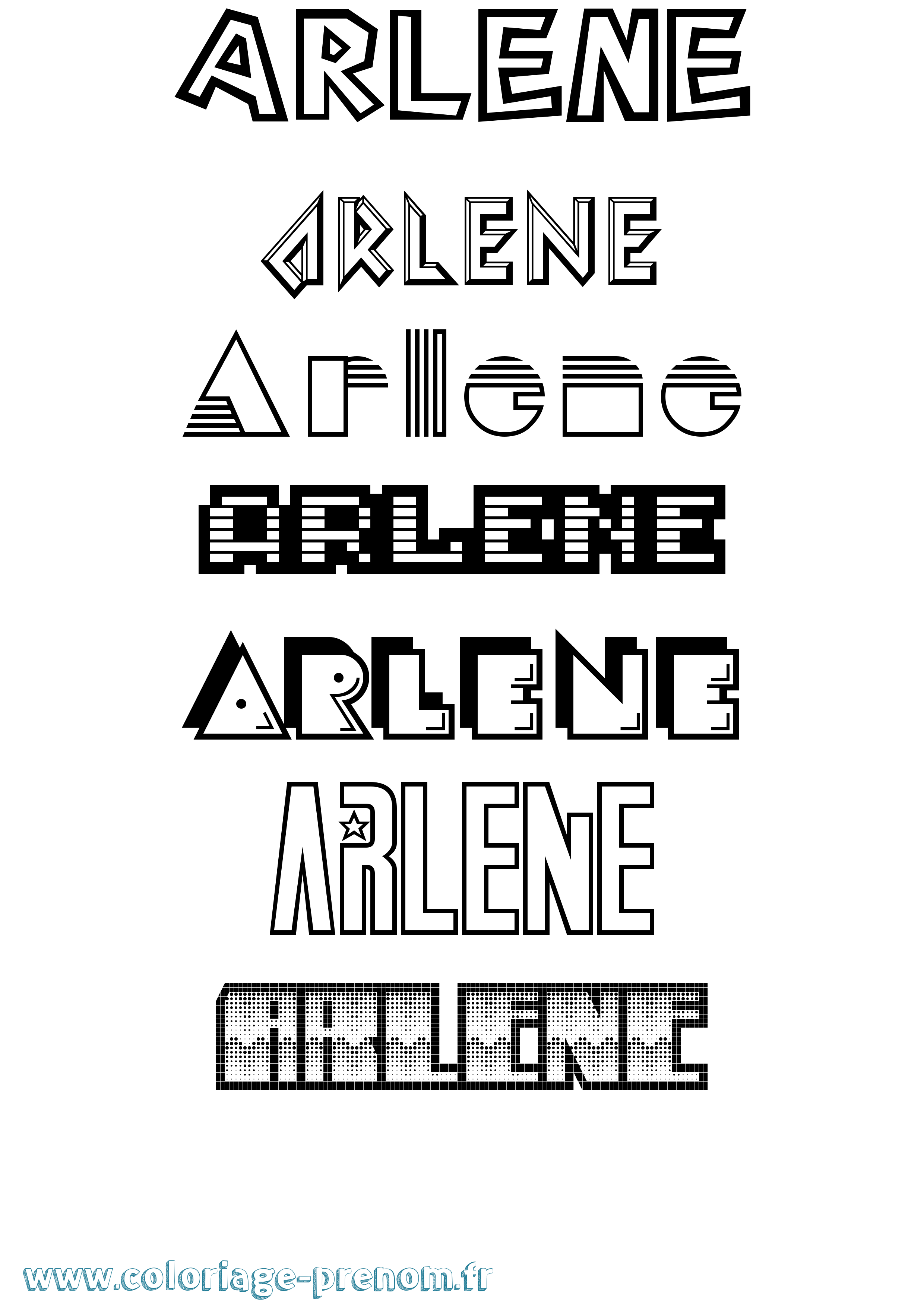 Coloriage Arlene Jeux Vidéos Coloriage prénom Arlene Jeux Vidéos