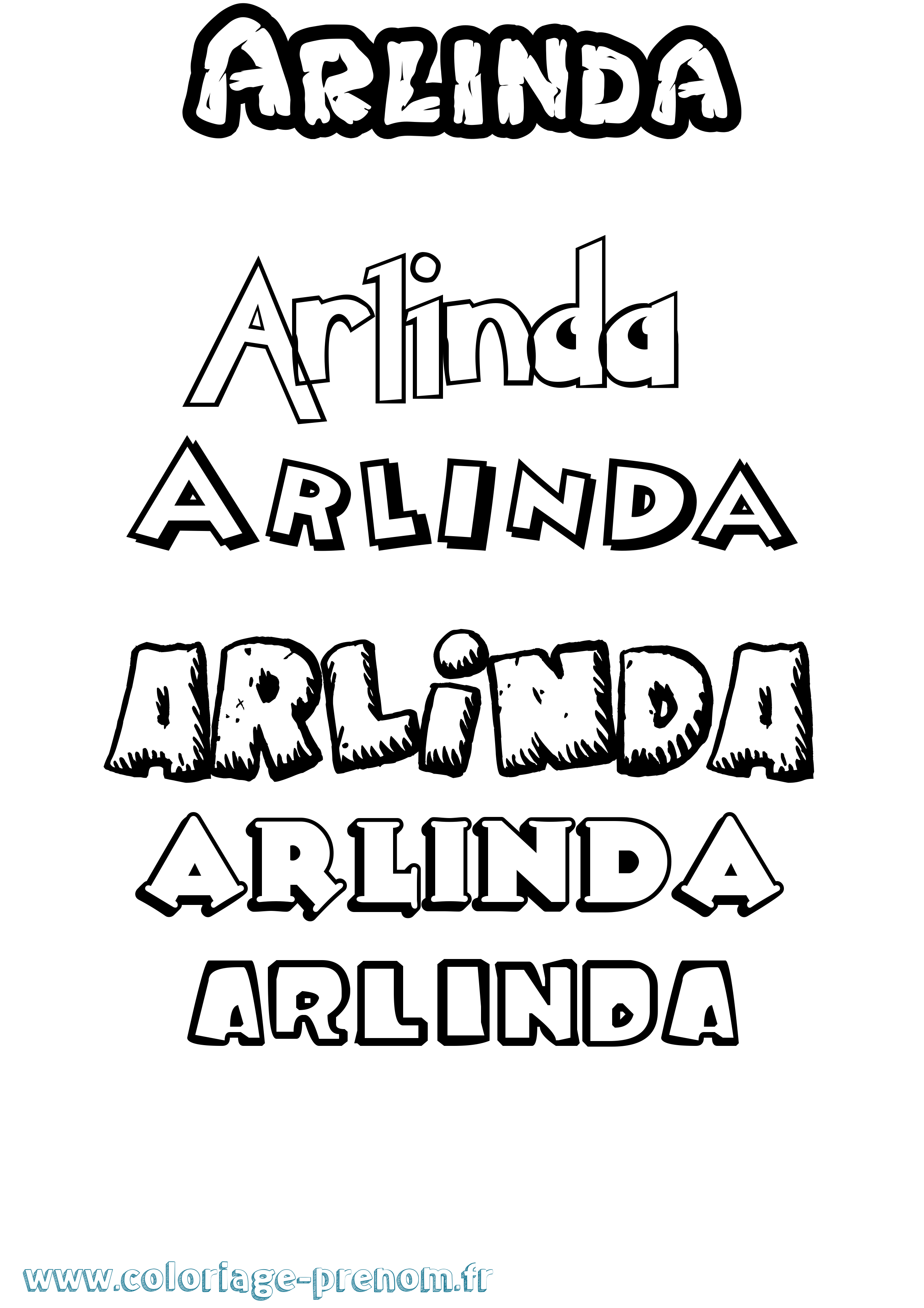 Coloriage prénom Arlinda Dessin Animé