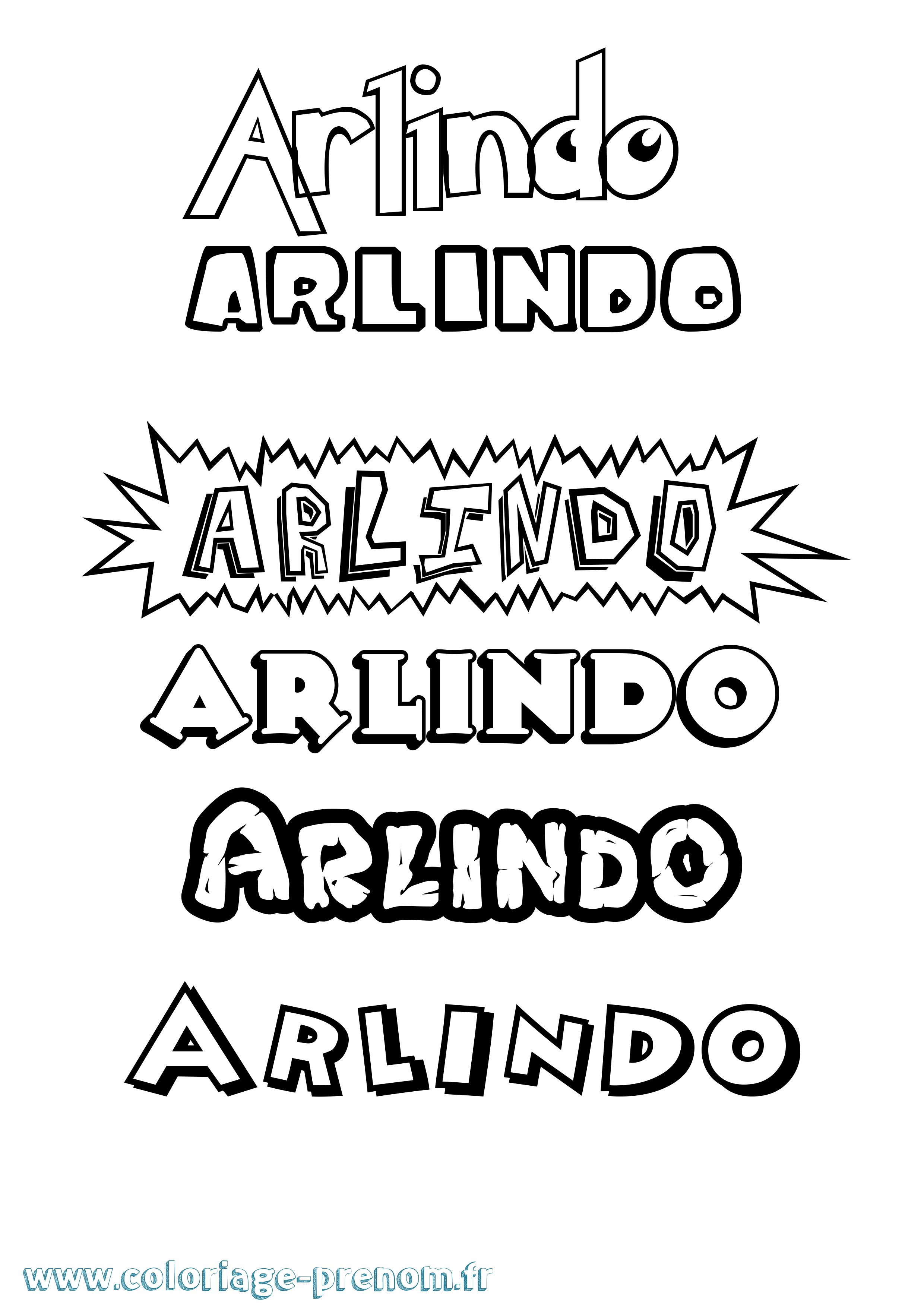 Coloriage prénom Arlindo Dessin Animé