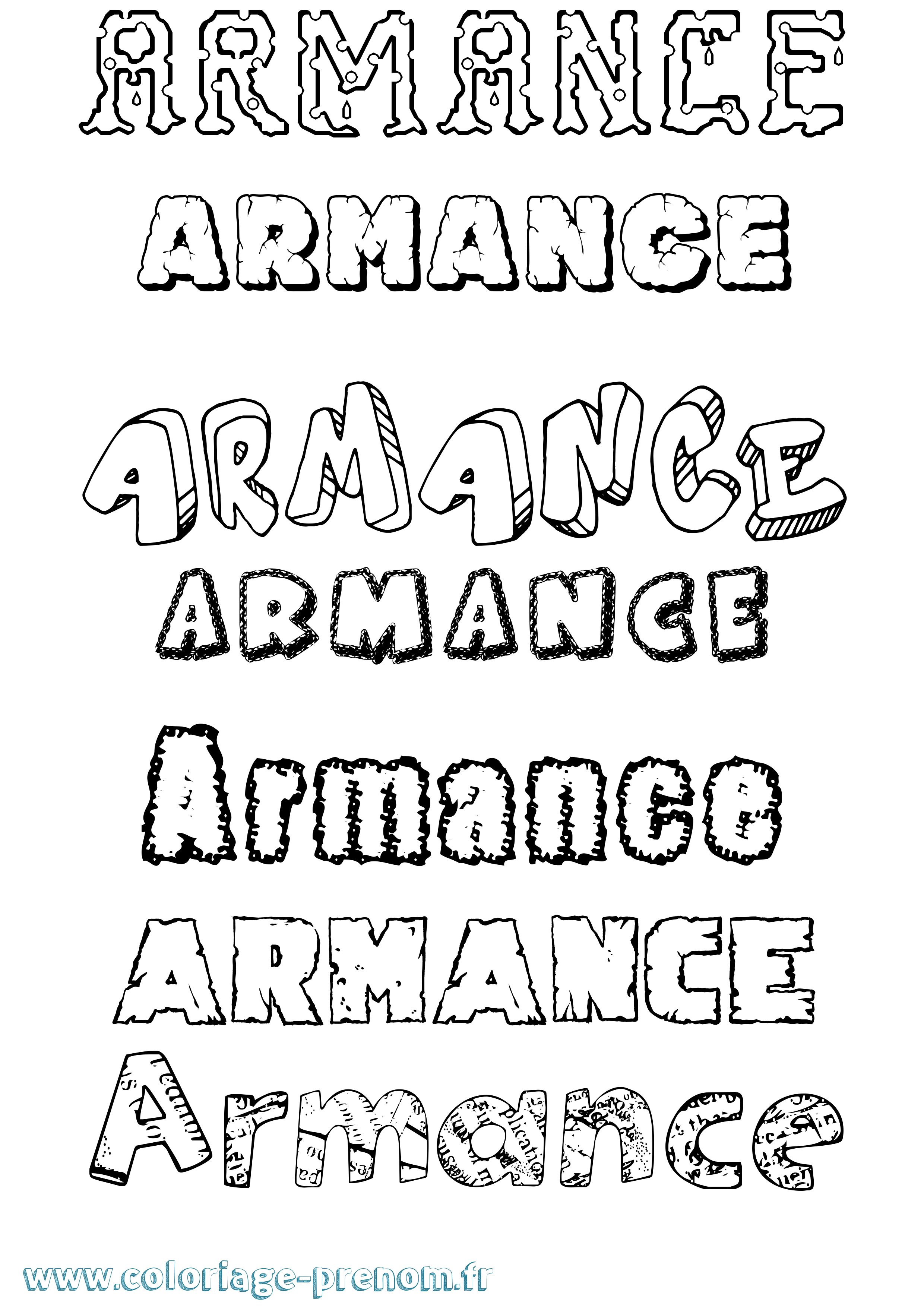 Coloriage Armance Destructuré Coloriage prénom Armance Destructuré