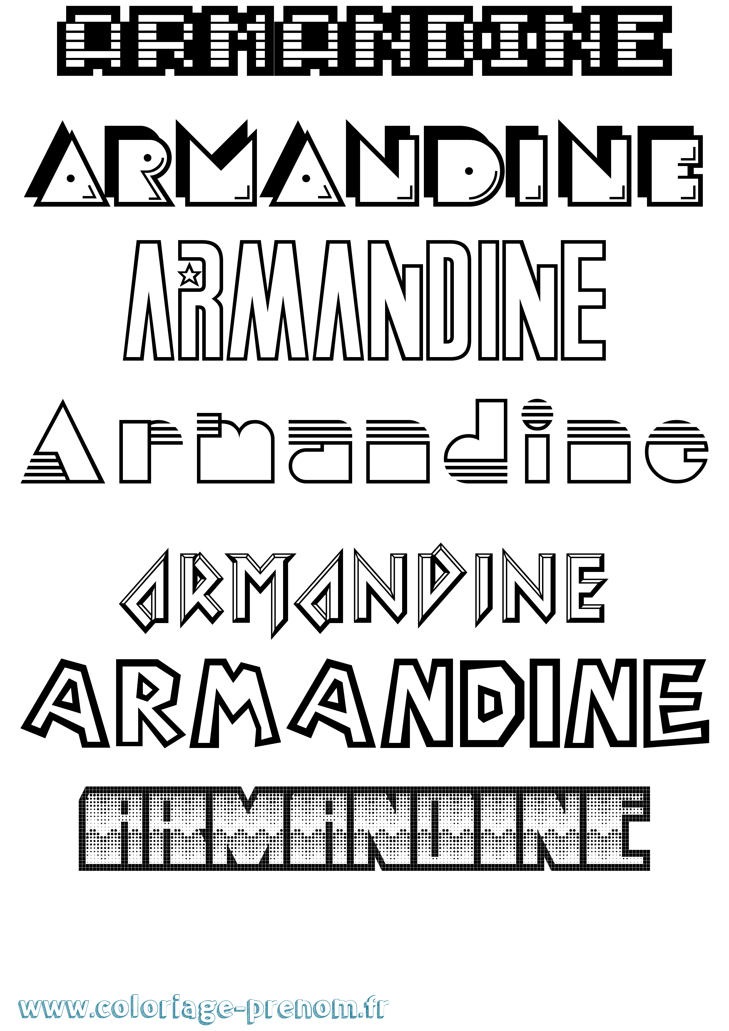 Coloriage Armandine Jeux Vidéos Coloriage prénom Armandine Jeux Vidéos