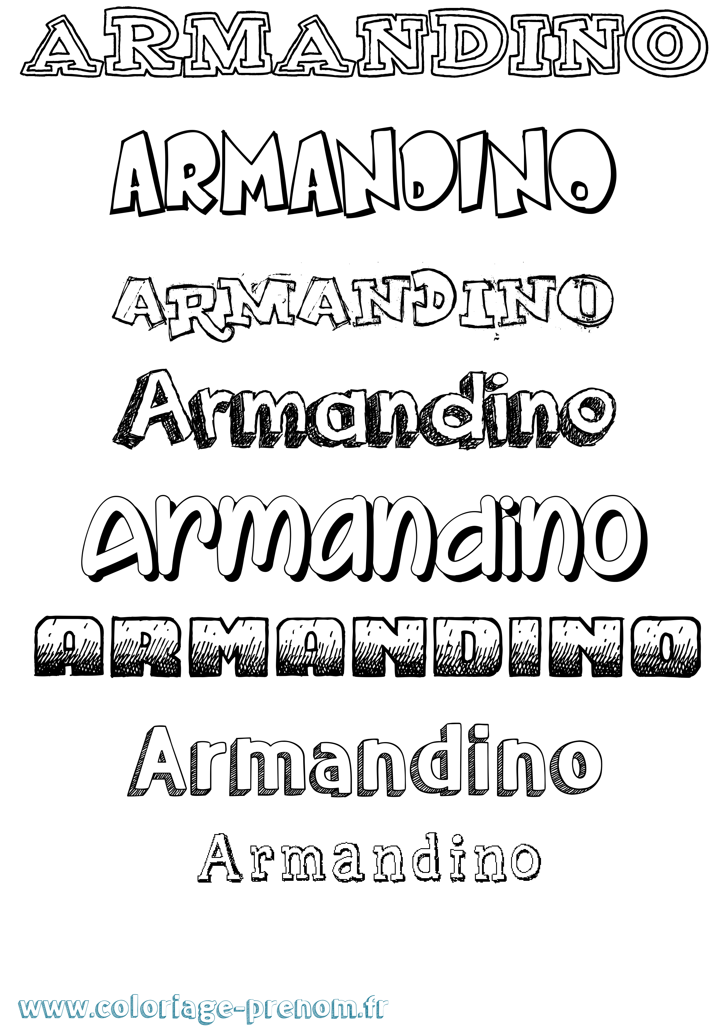 Coloriage prénom Armandino Dessiné