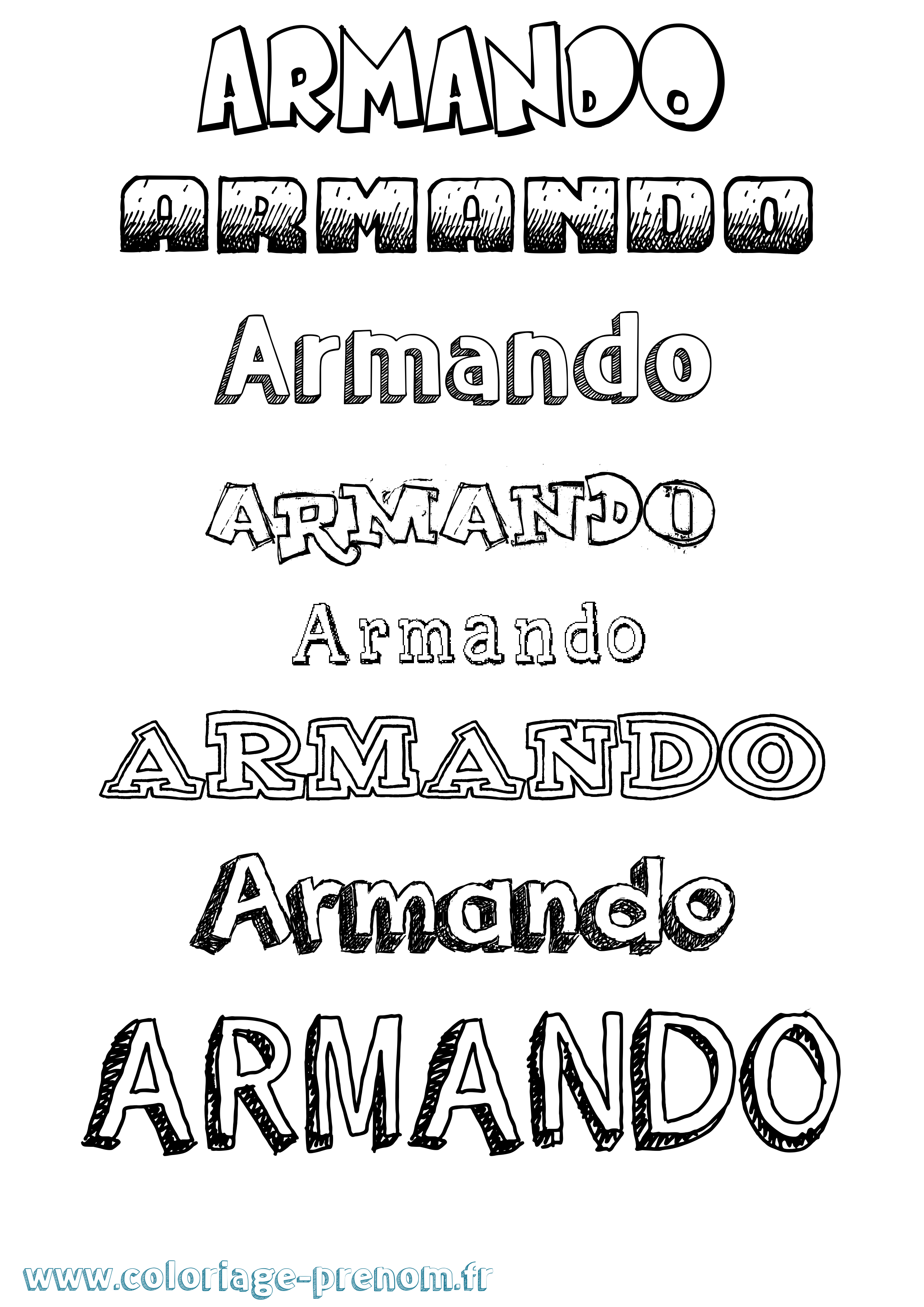 Coloriage prénom Armando Dessiné