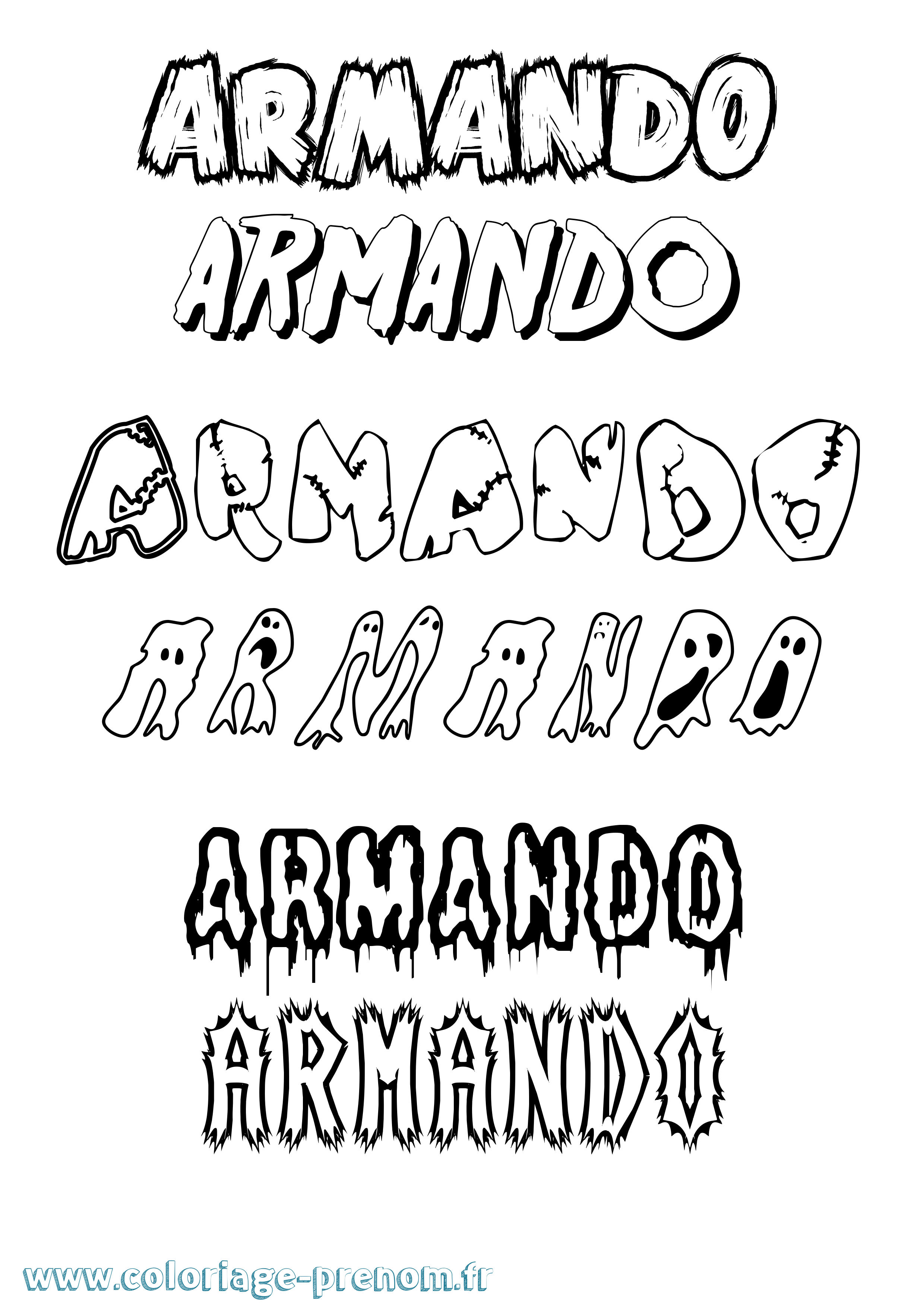 Coloriage prénom Armando Frisson