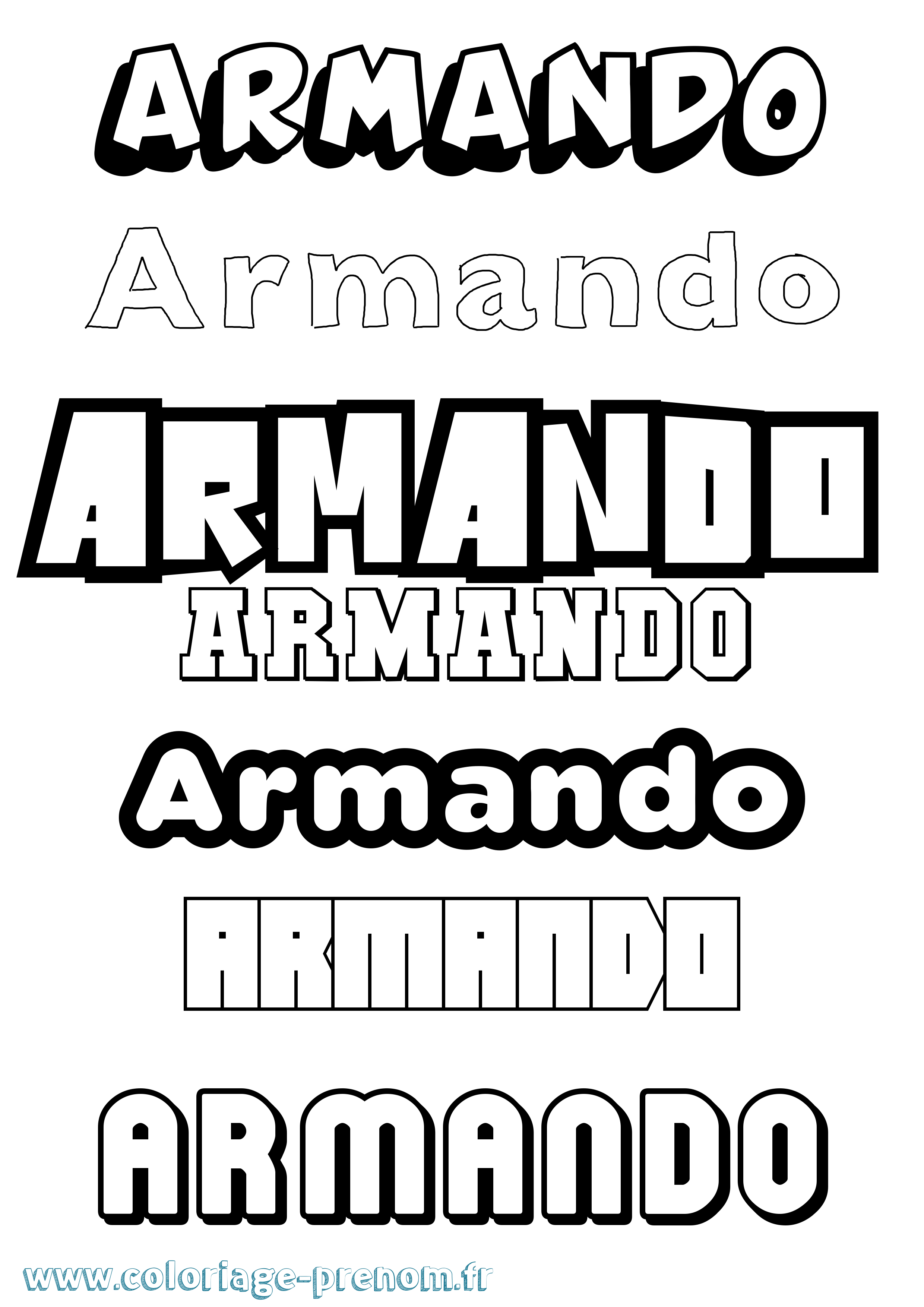 Coloriage prénom Armando Simple
