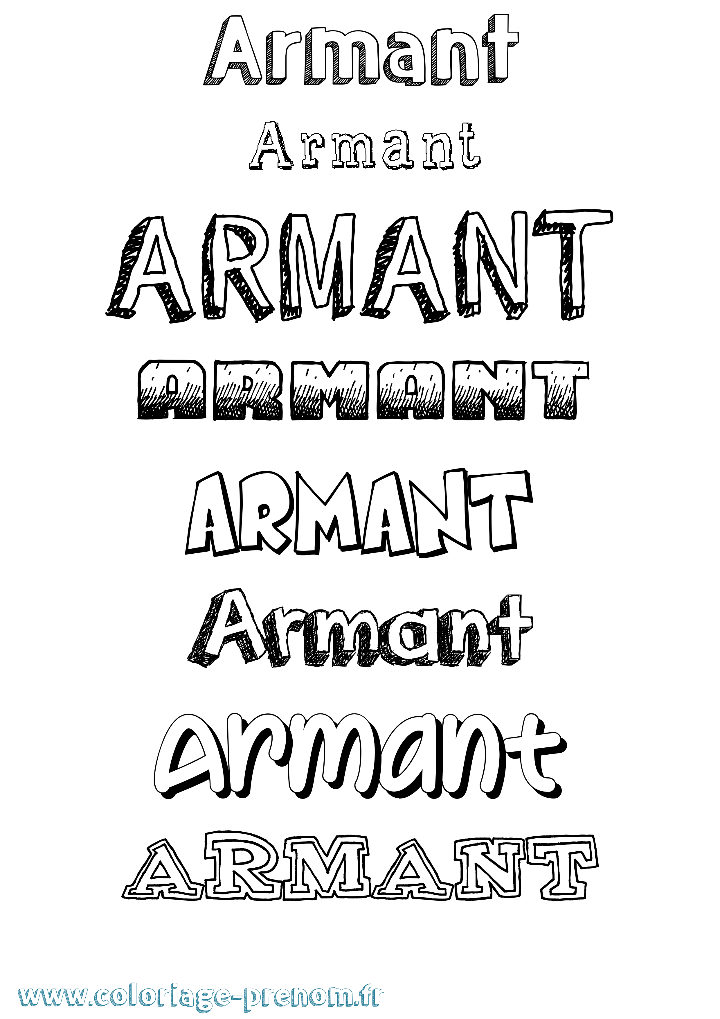Coloriage Armant Dessiné Coloriage prénom Armant Dessiné