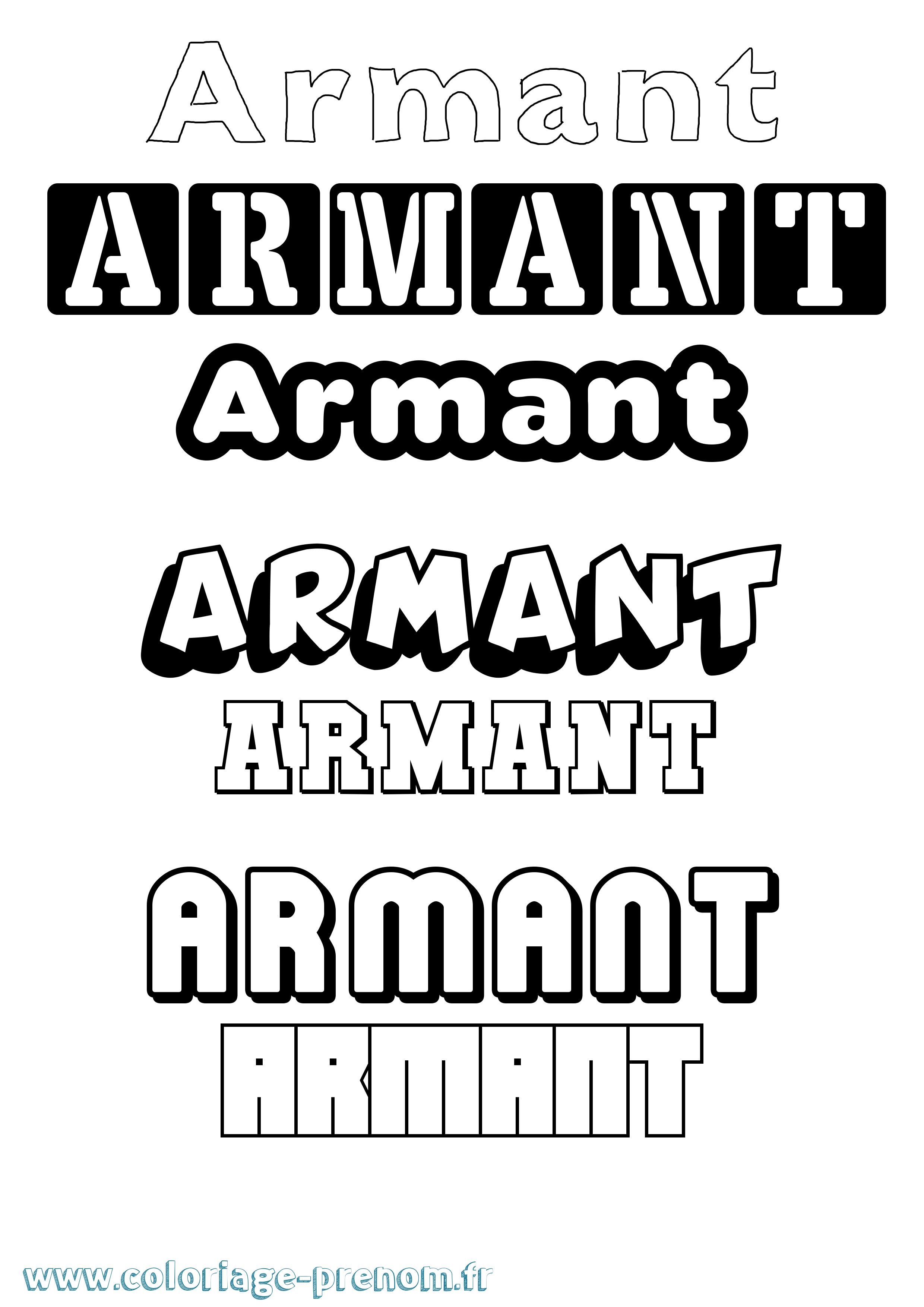 Coloriage Armant Simple Coloriage prénom Armant Simple
