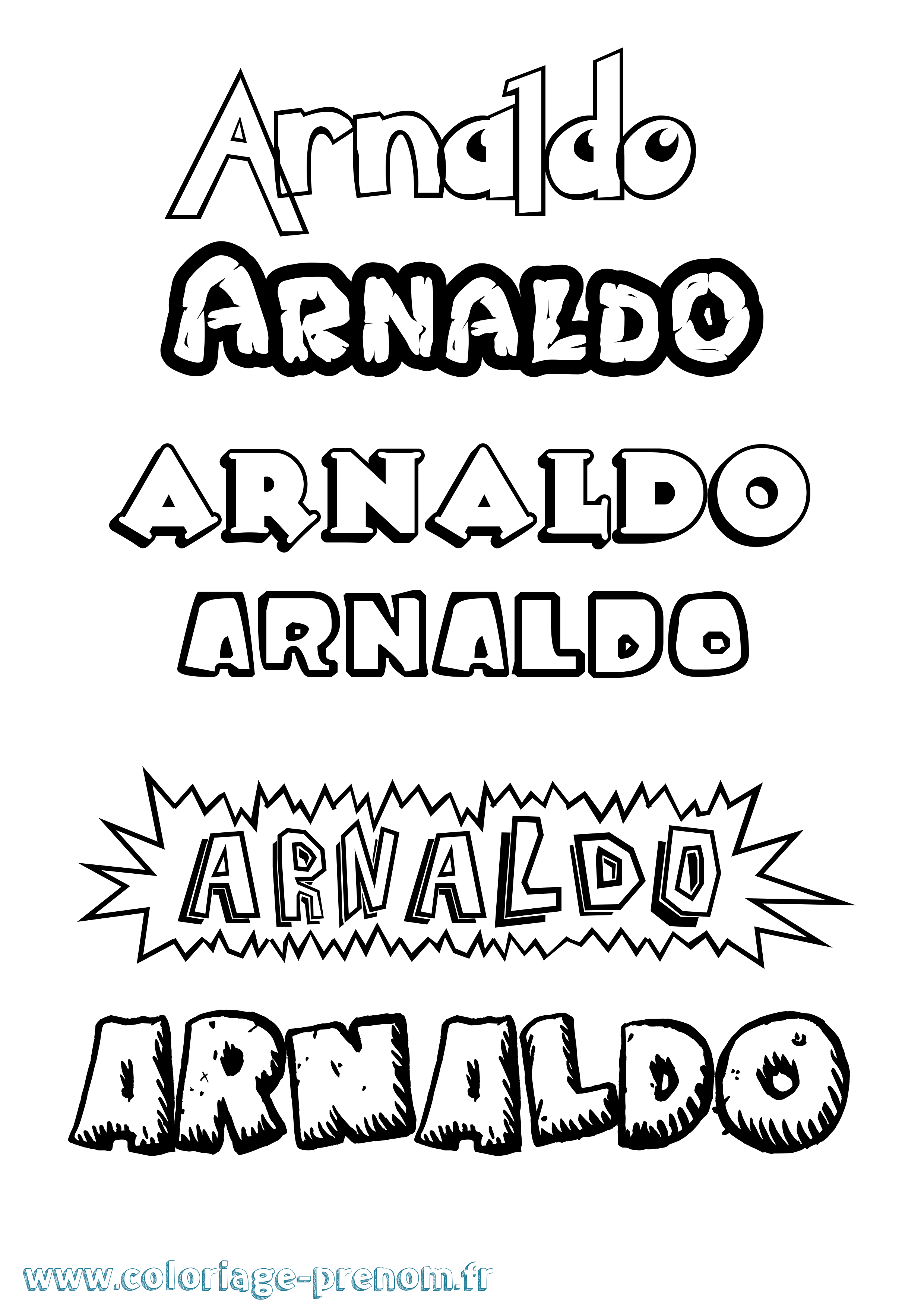 Coloriage prénom Arnaldo Dessin Animé