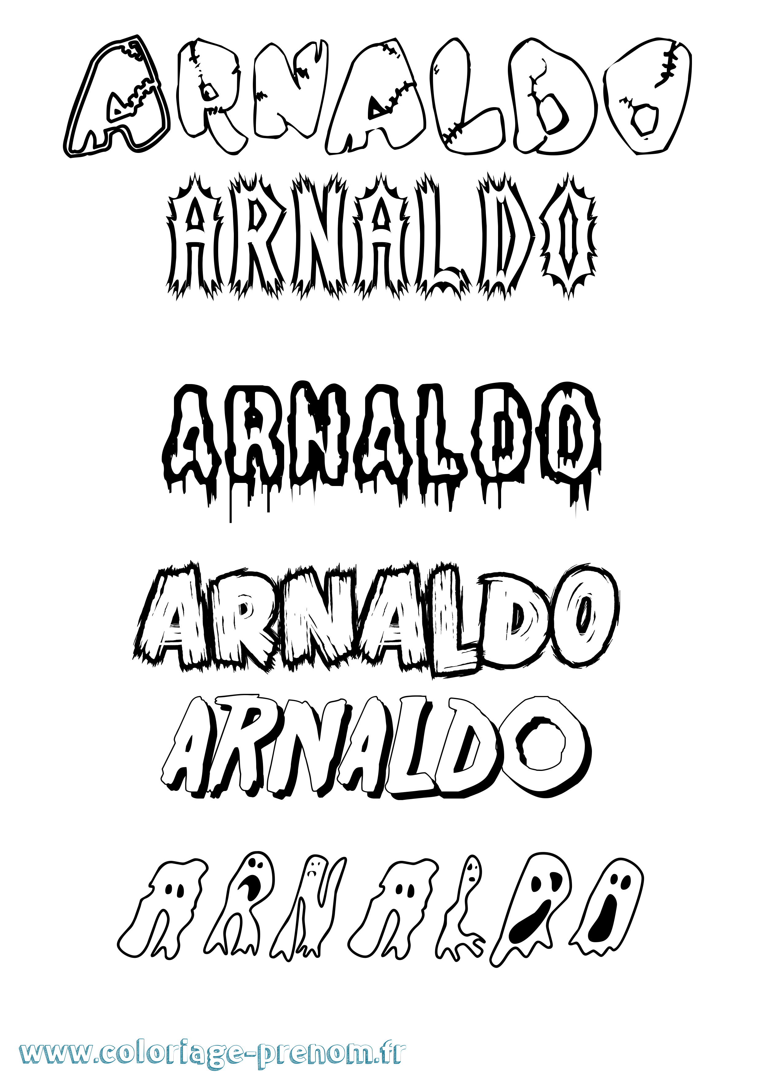 Coloriage prénom Arnaldo Frisson