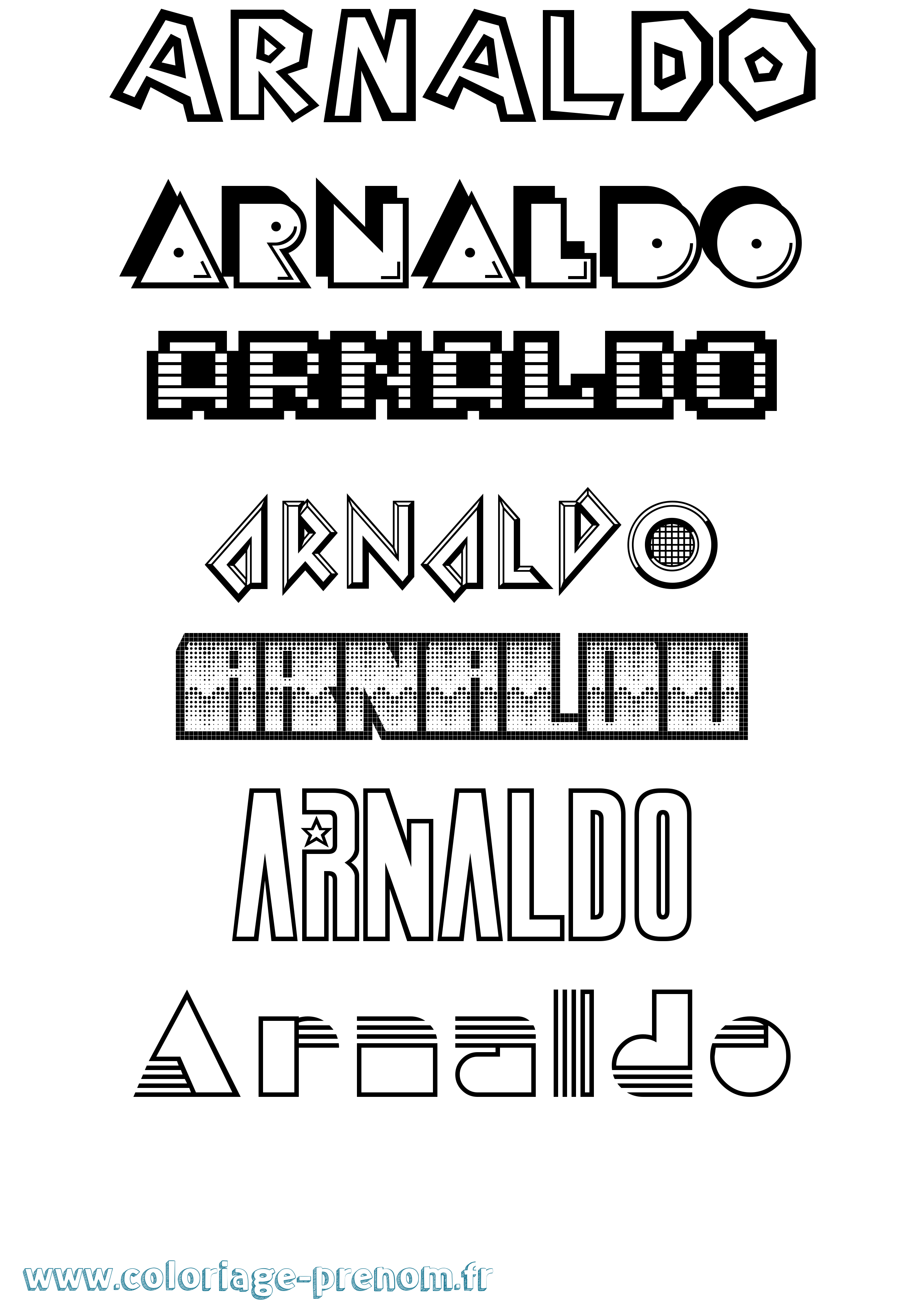 Coloriage prénom Arnaldo Jeux Vidéos