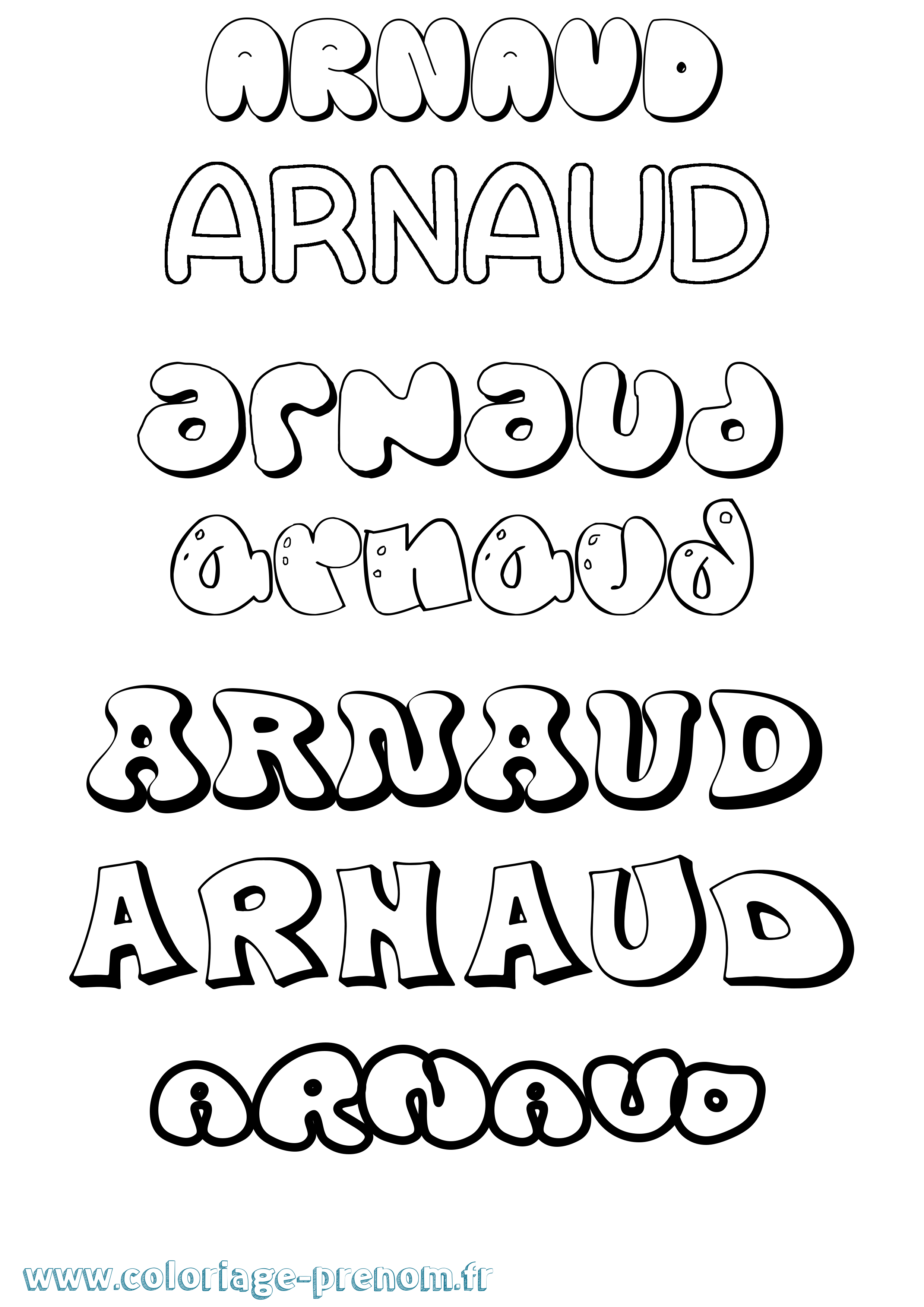 Coloriage Arnaud Coloriage prénom Arnaud