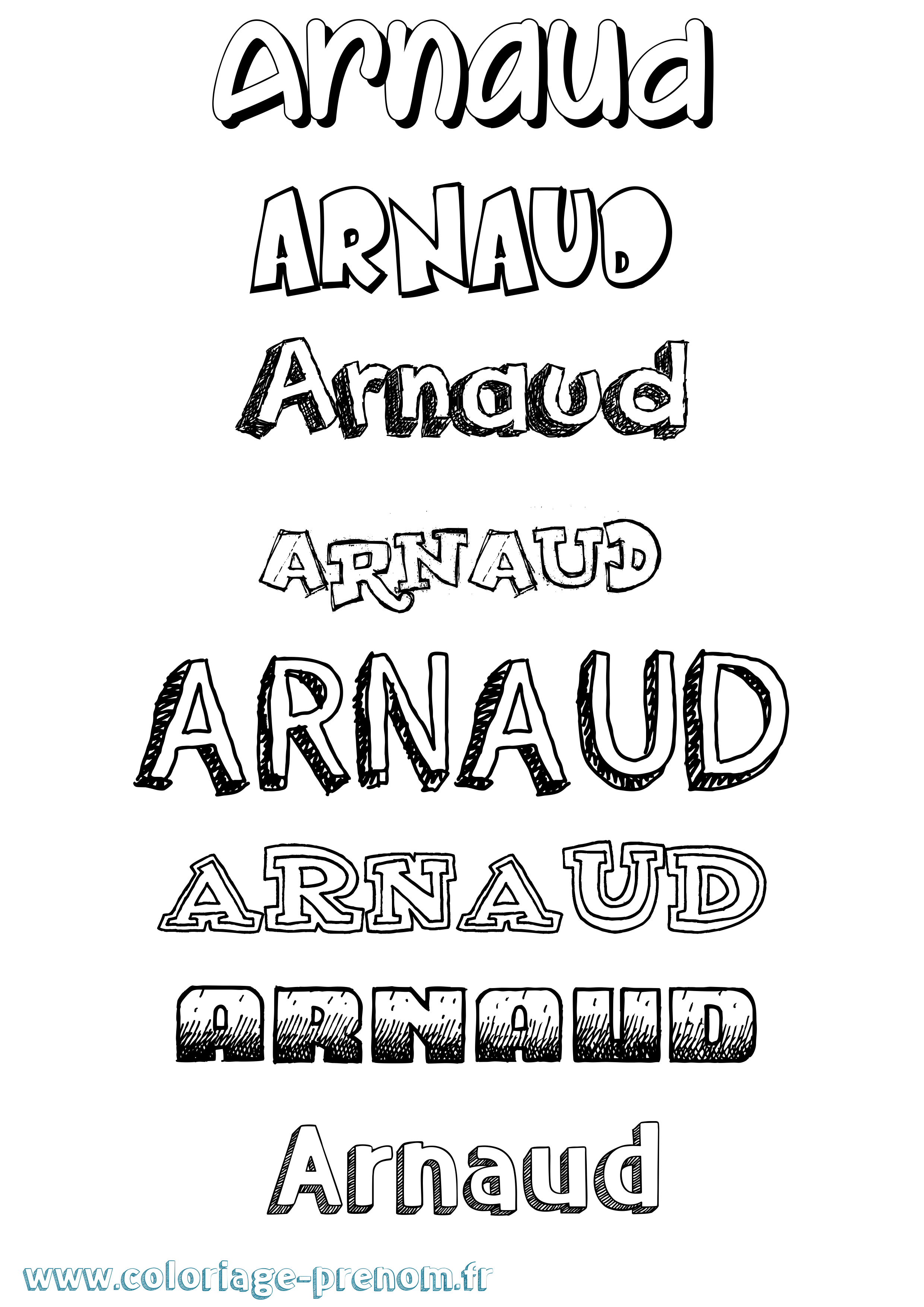 Coloriage prénom Arnaud