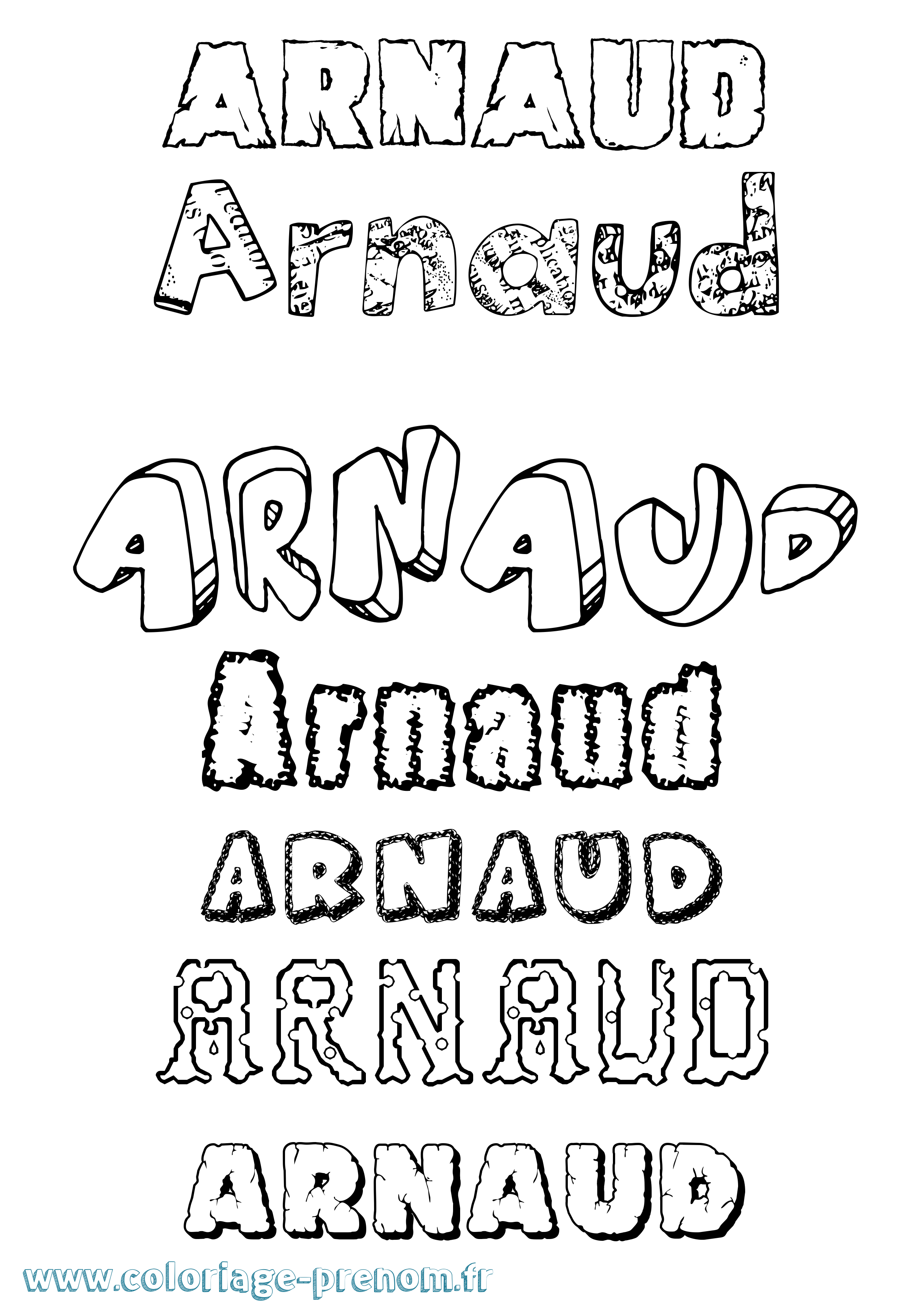 Coloriage Arnaud Coloriage prénom Arnaud