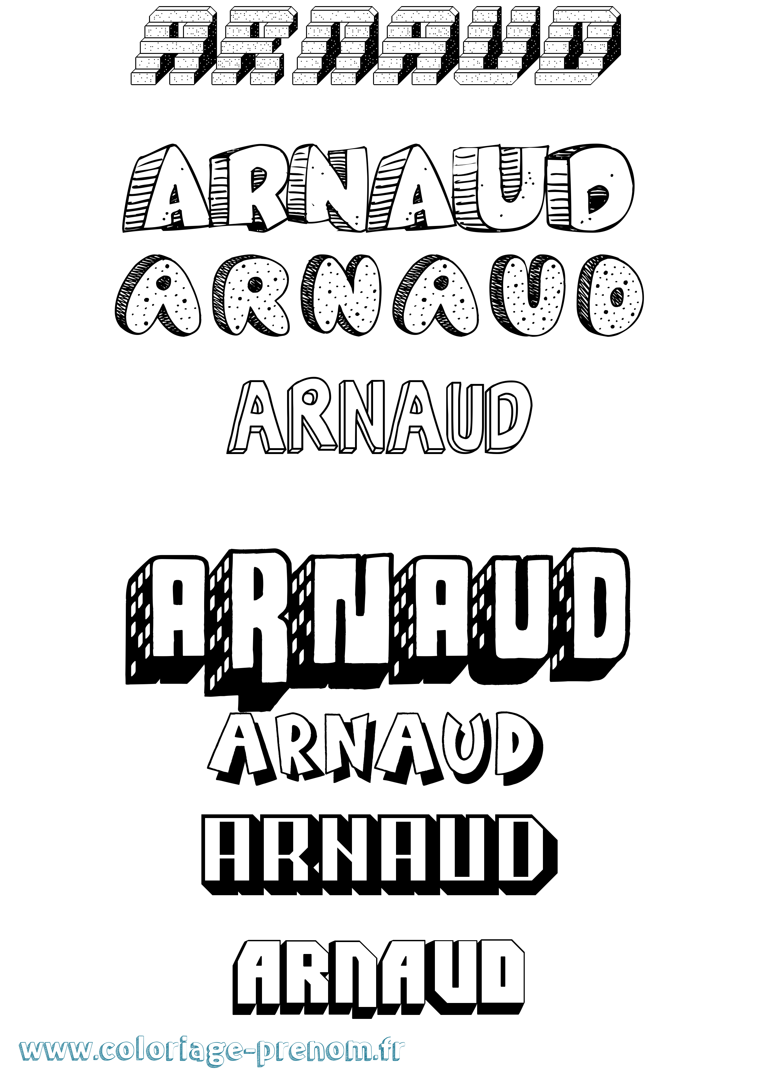 Coloriage Arnaud Coloriage prénom Arnaud