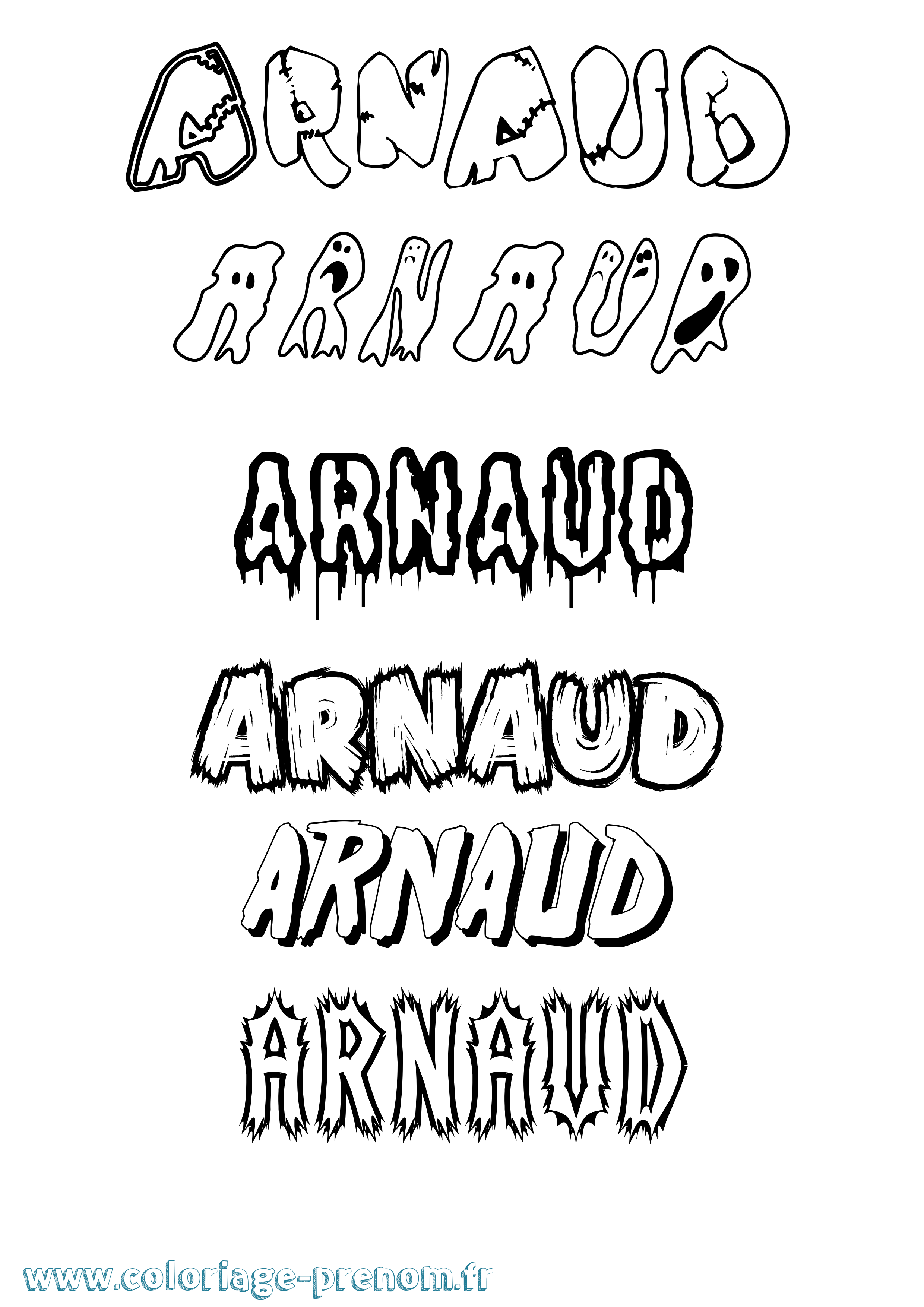 Coloriage Arnaud Coloriage prénom Arnaud