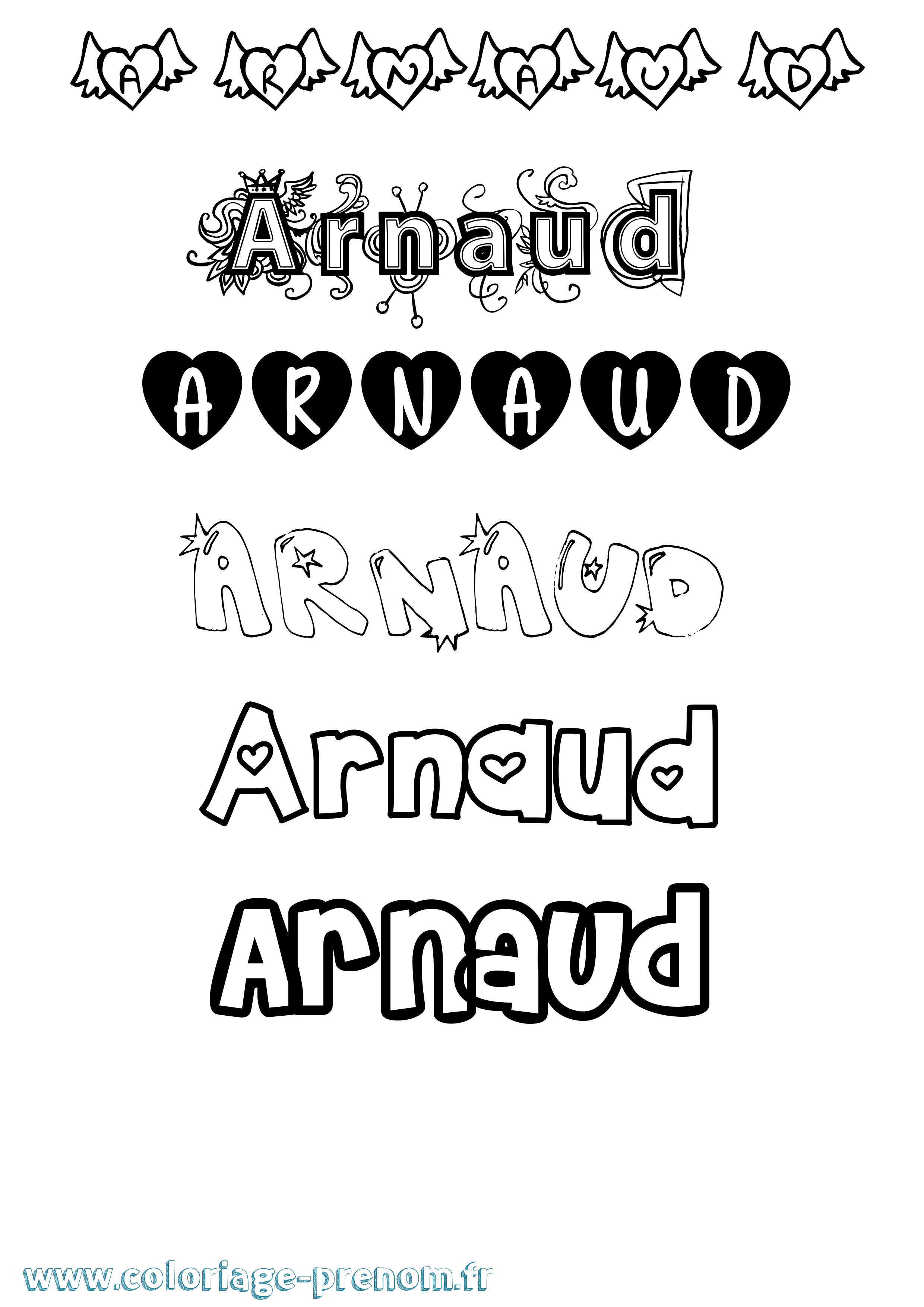 Coloriage Arnaud Coloriage prénom Arnaud
