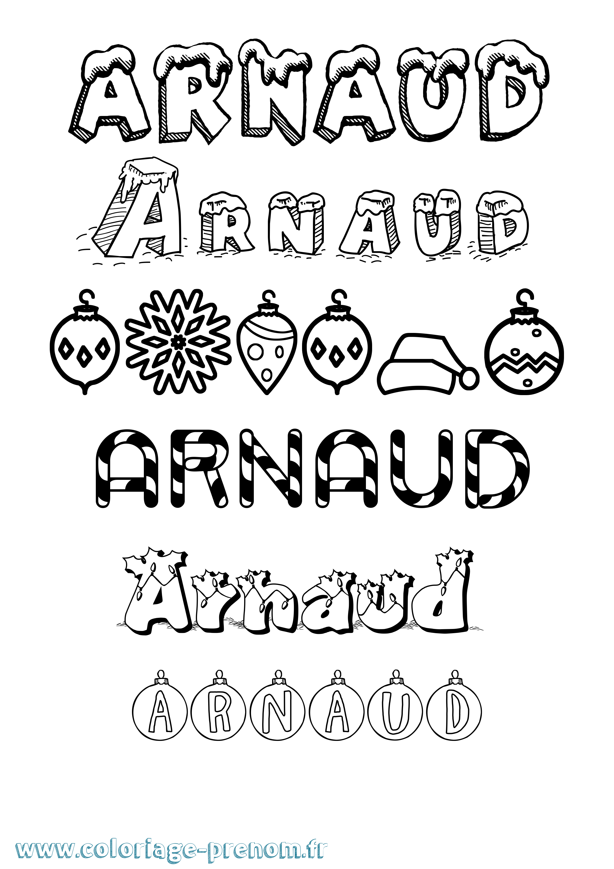 Coloriage Arnaud Coloriage prénom Arnaud