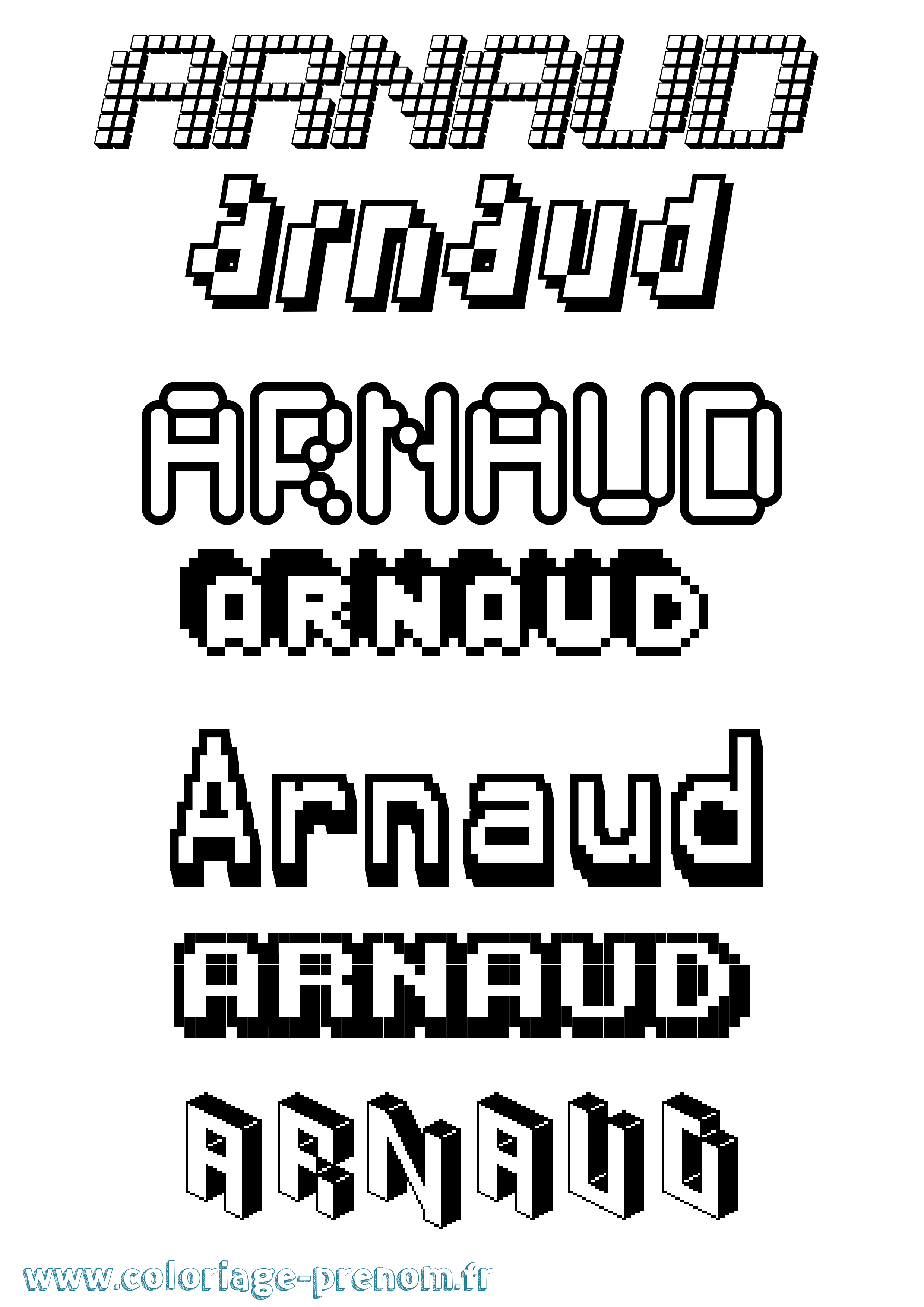 Coloriage Arnaud Coloriage prénom Arnaud