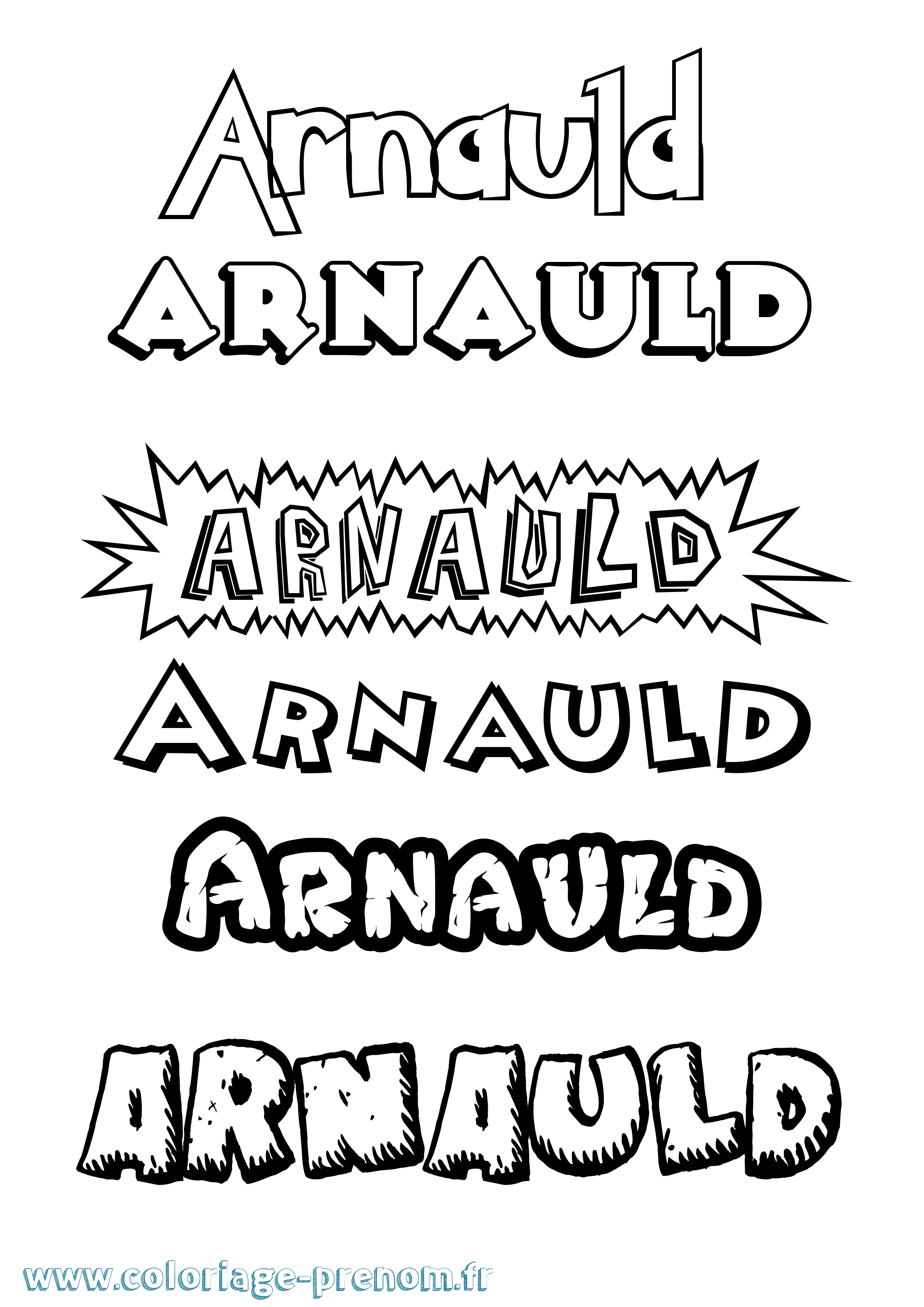 Coloriage prénom Arnauld Dessin Animé