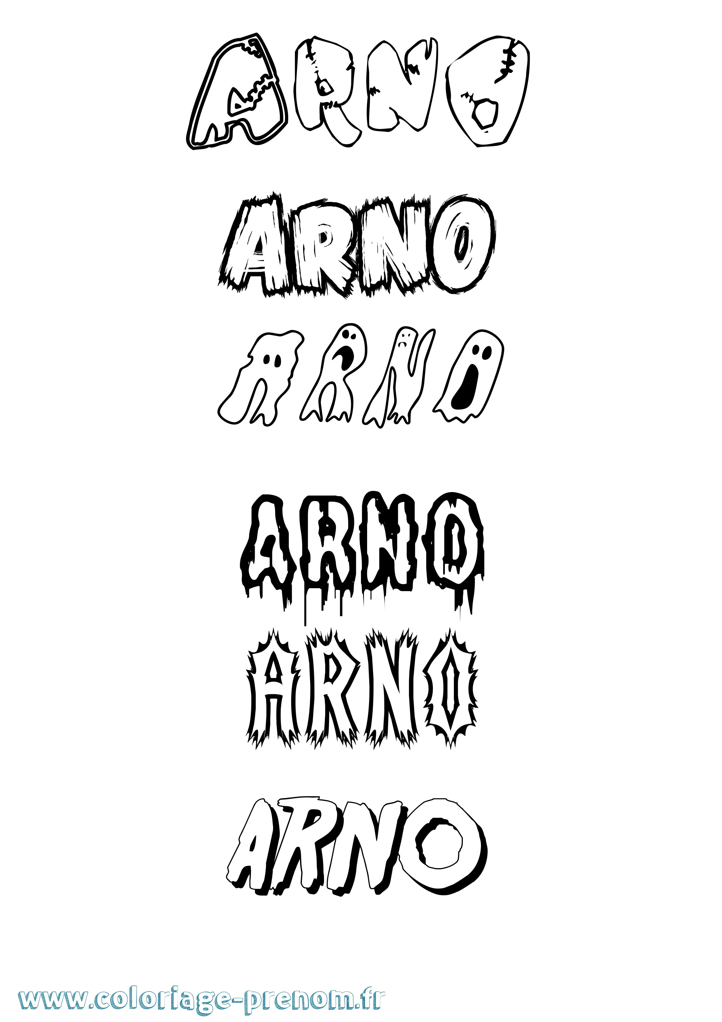 Coloriage prénom Arno Frisson
