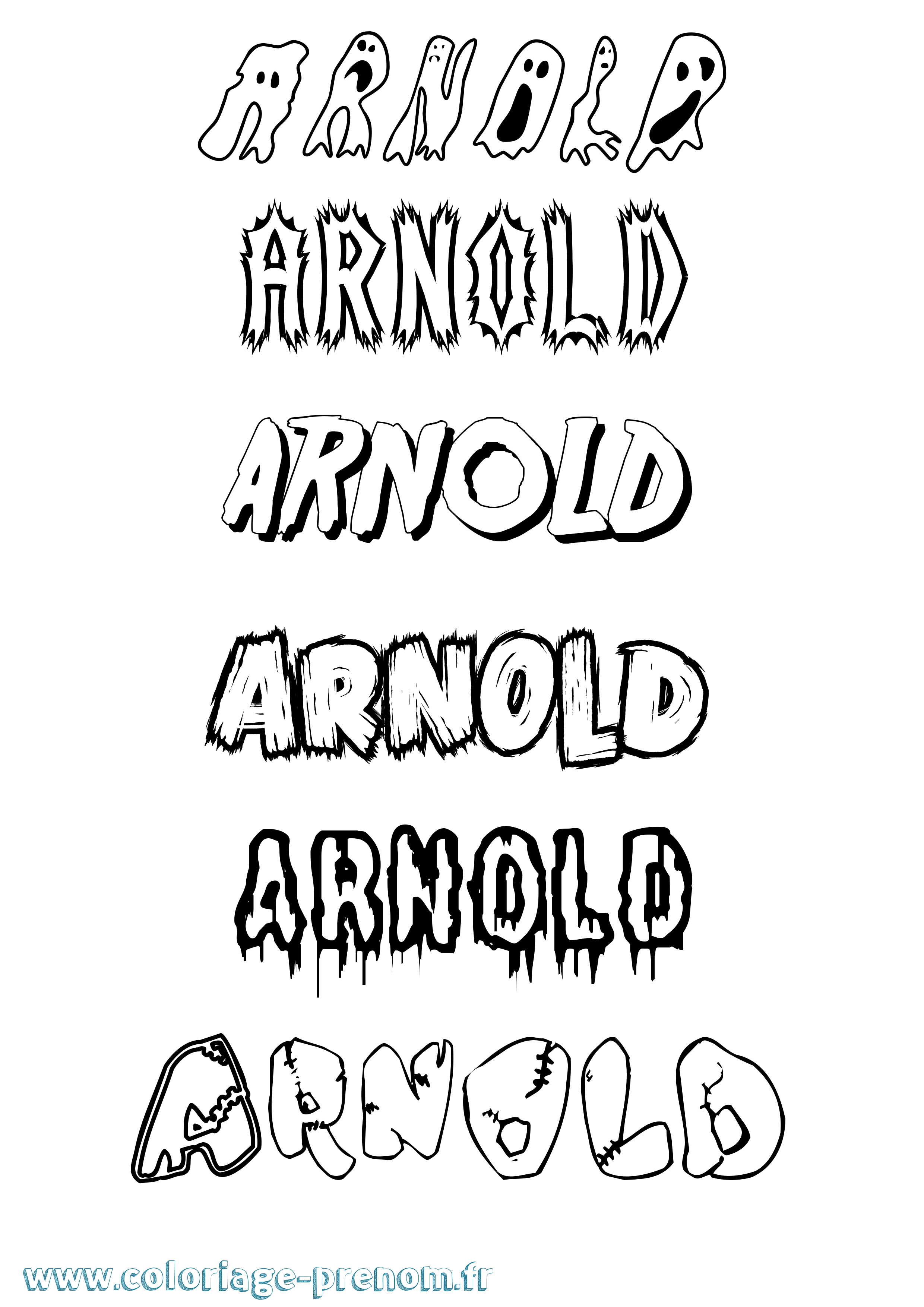 Coloriage prénom Arnold Frisson
