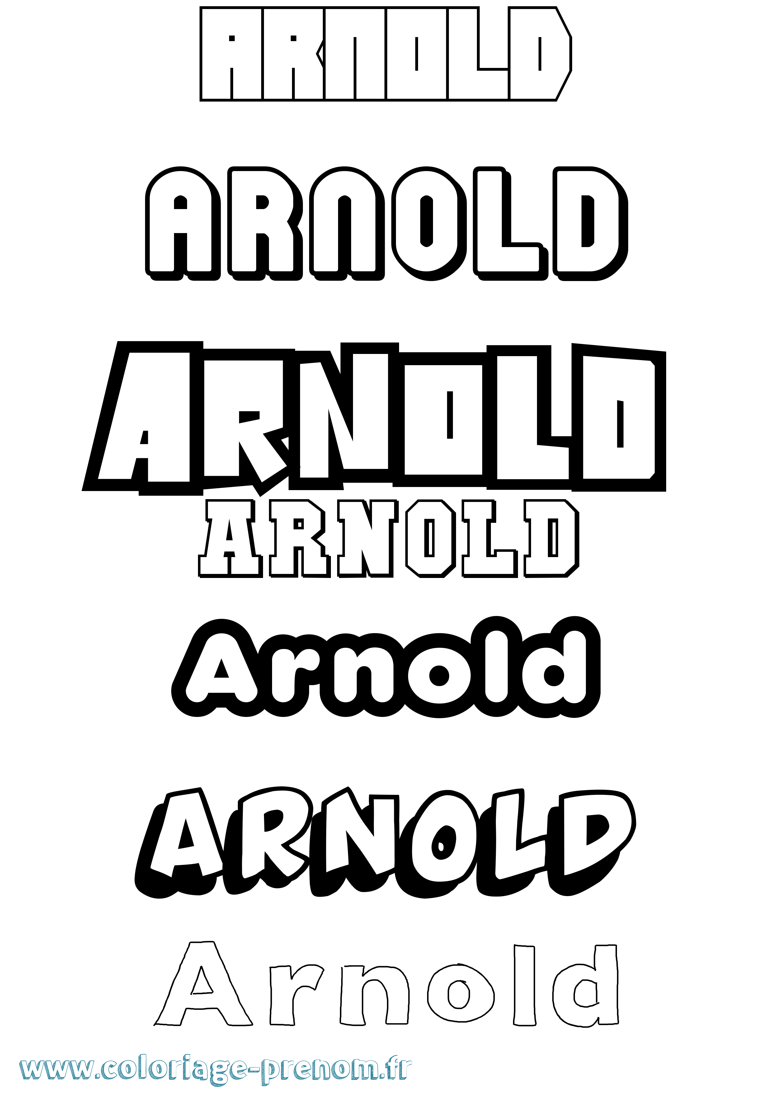 Coloriage prénom Arnold Simple