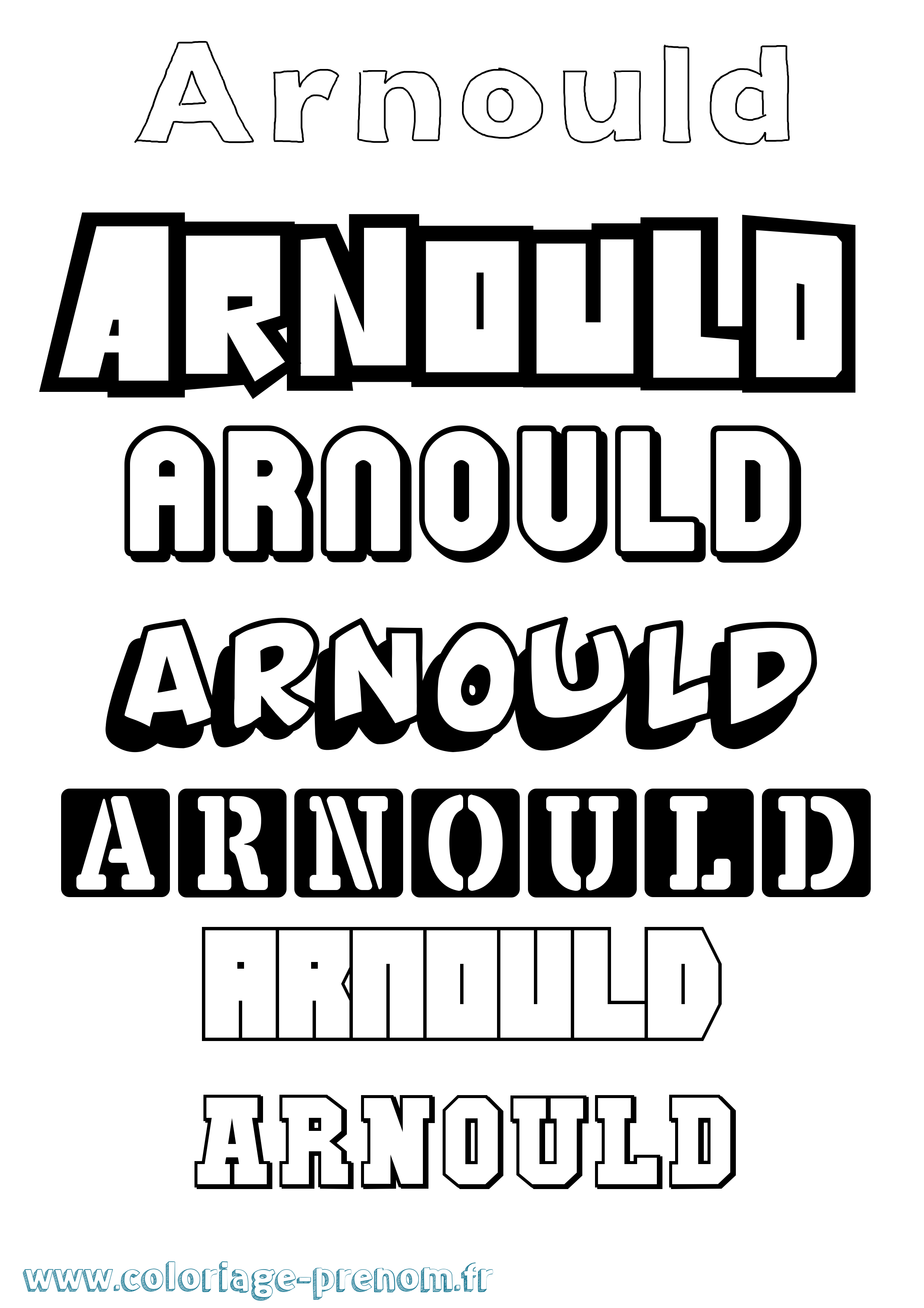 Coloriage prénom Arnould Simple