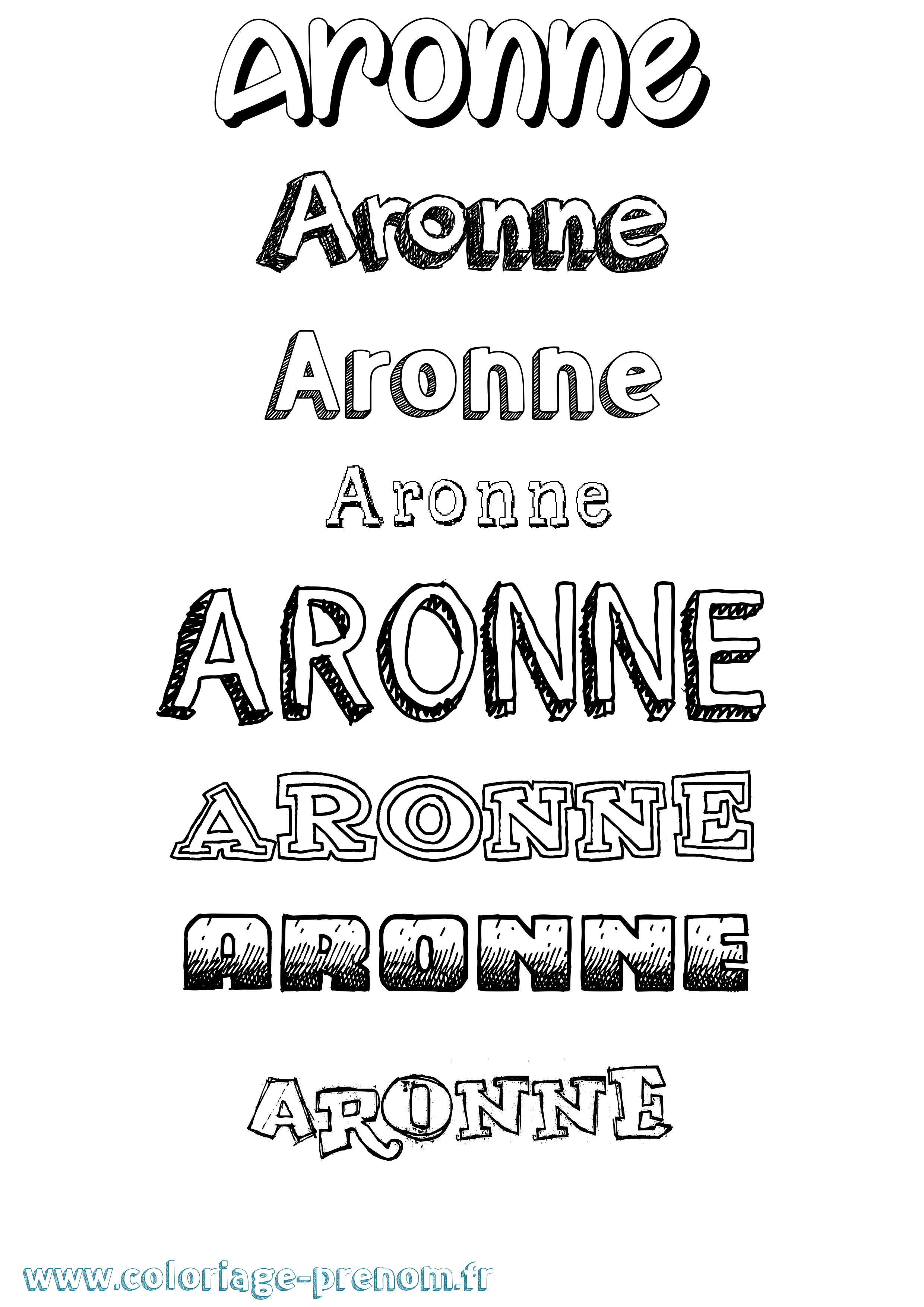 Coloriage prénom Aronne Dessiné
