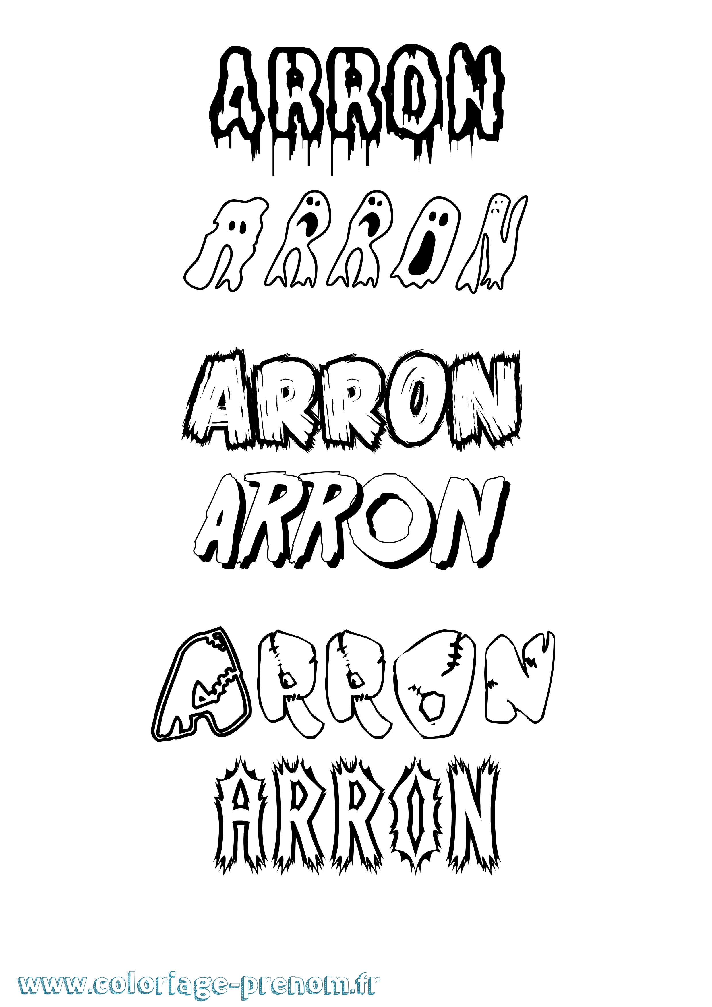 Coloriage Arron Frisson Coloriage prénom Arron Frisson