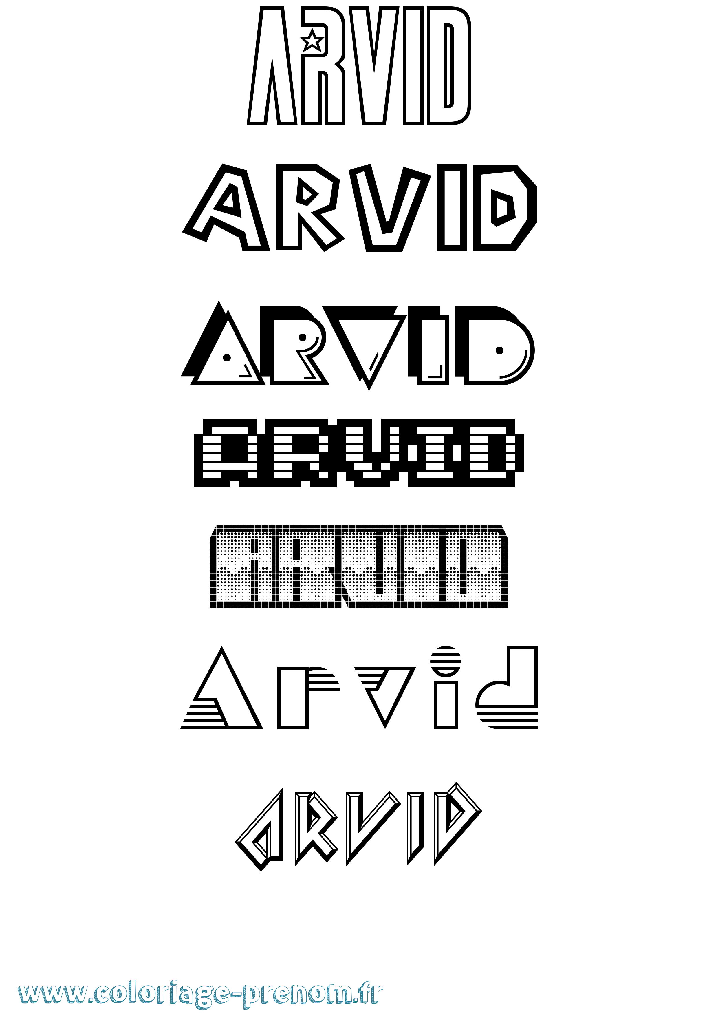Coloriage Arvid Jeux Vidéos Coloriage prénom Arvid Jeux Vidéos