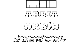 Coloriage Arbia