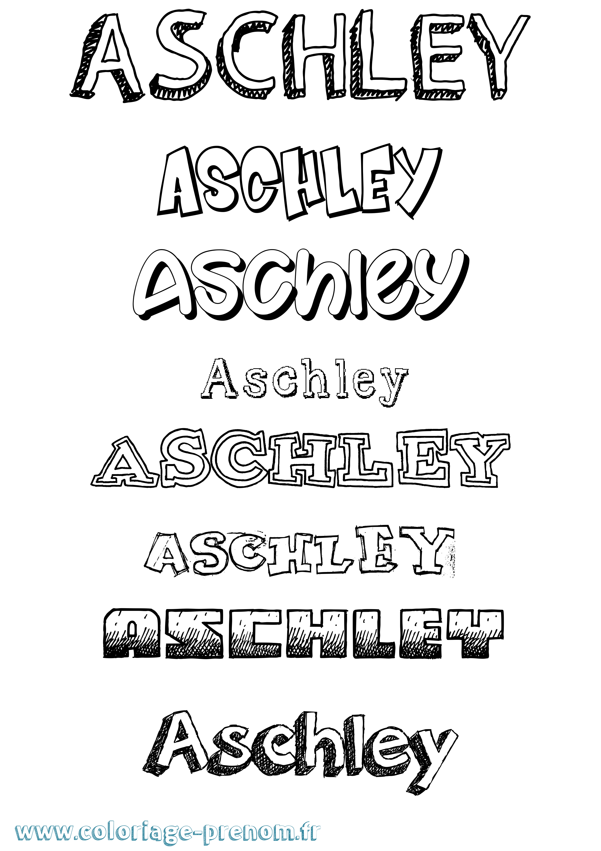 Coloriage Aschley Dessiné Coloriage prénom Aschley Dessiné