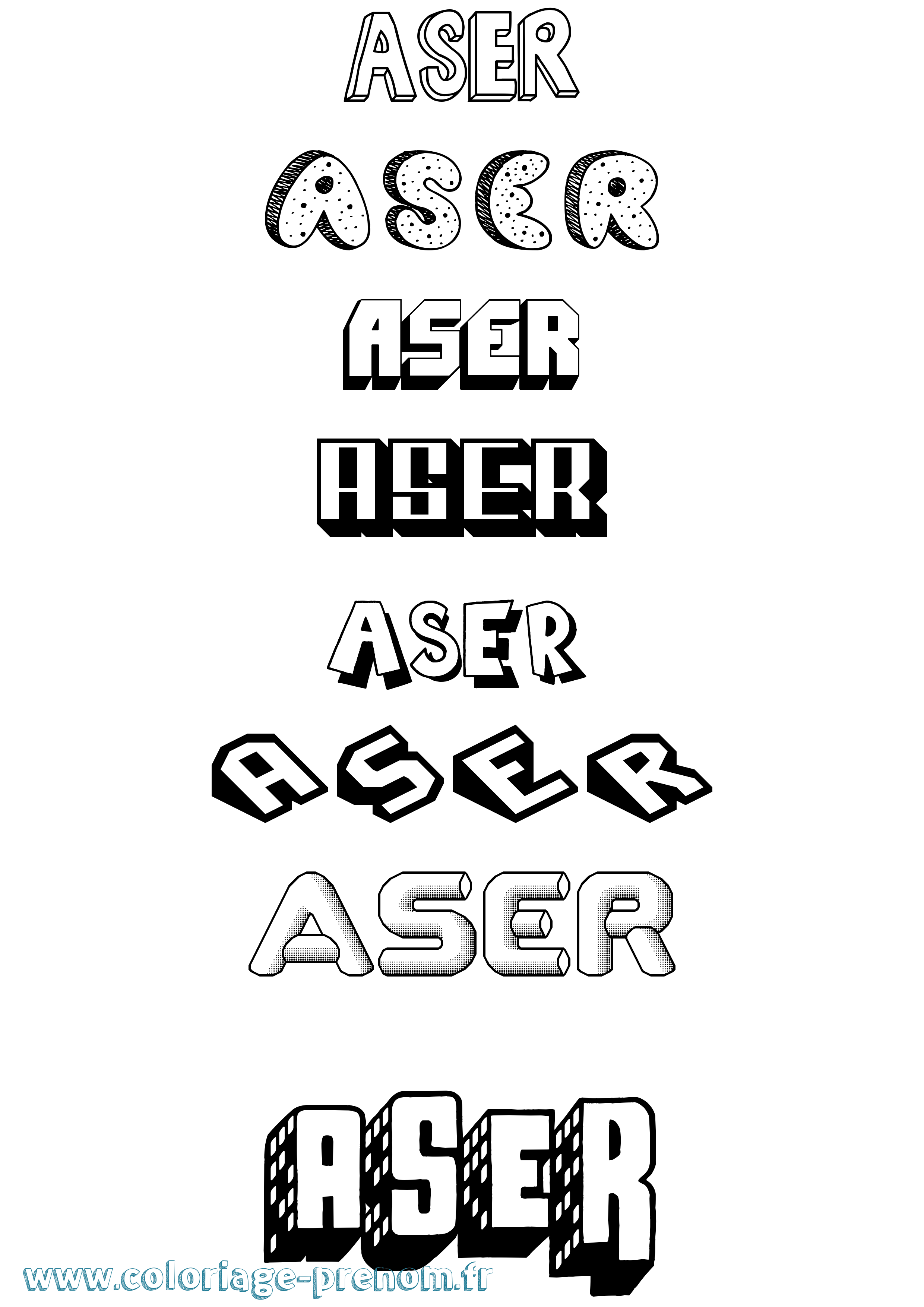 Coloriage Aser Effet 3D Coloriage prénom Aser Effet 3D