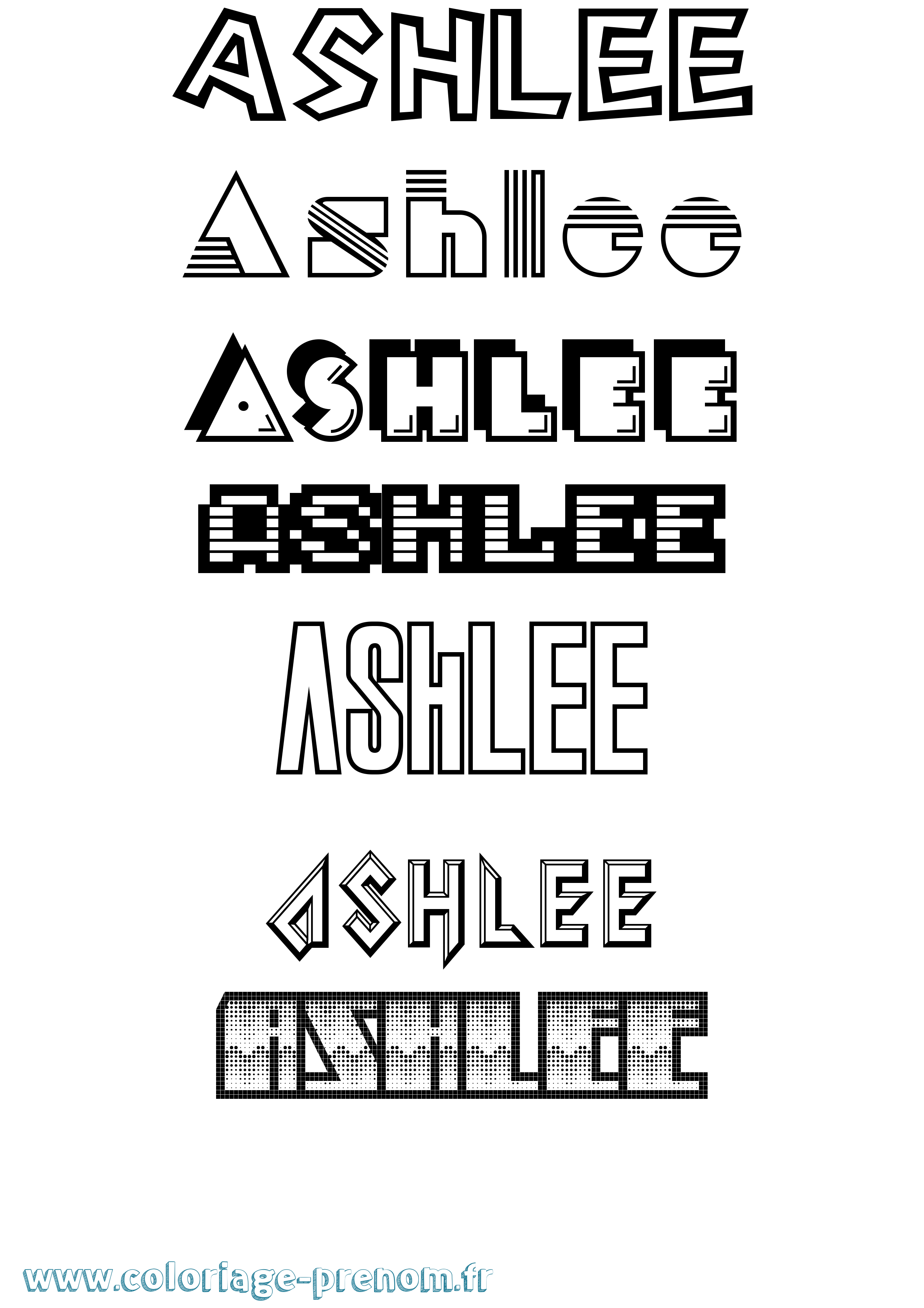 Coloriage Ashlee Jeux Vidéos Coloriage prénom Ashlee Jeux Vidéos