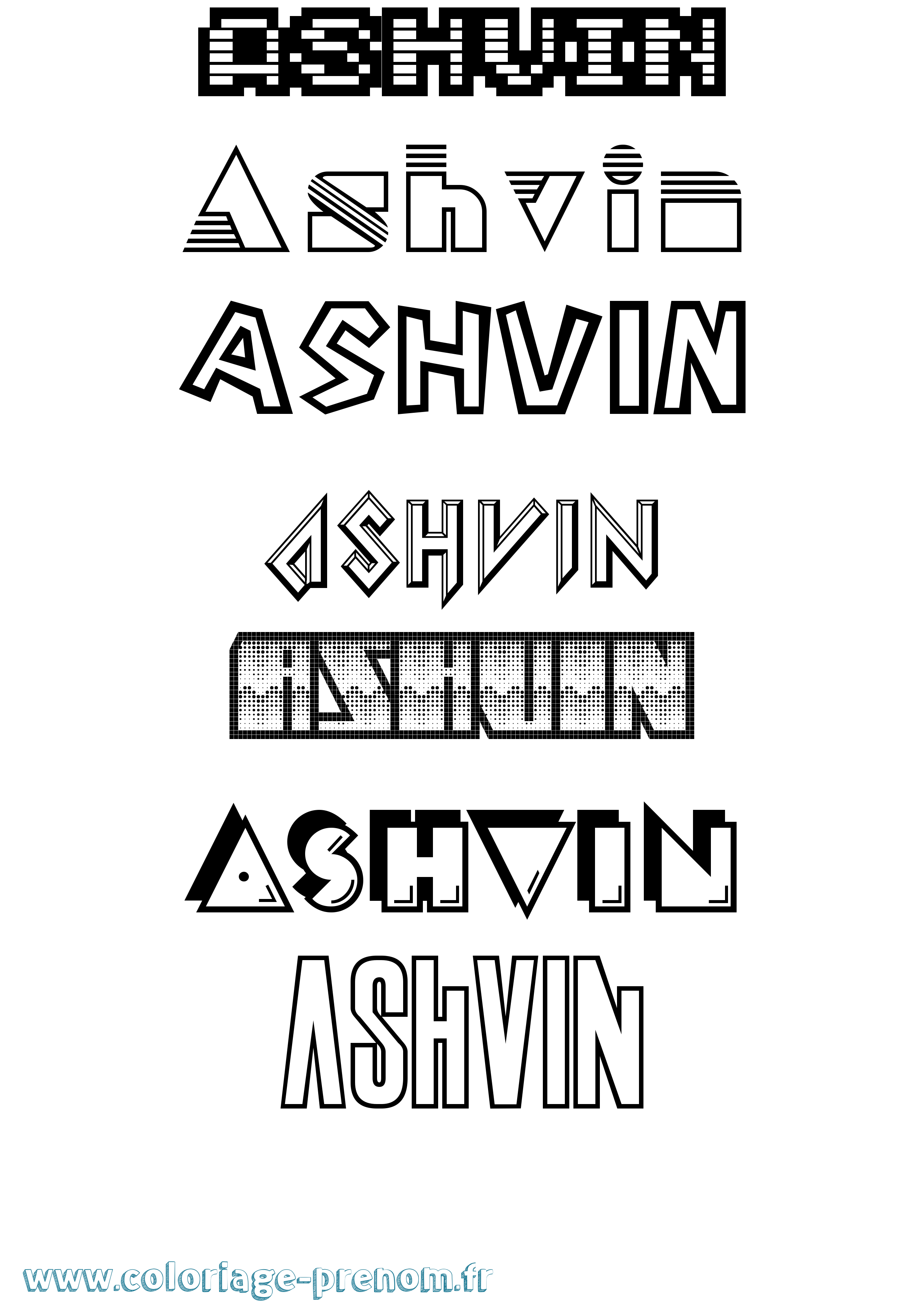 Coloriage Ashvin Jeux Vidéos Coloriage prénom Ashvin Jeux Vidéos
