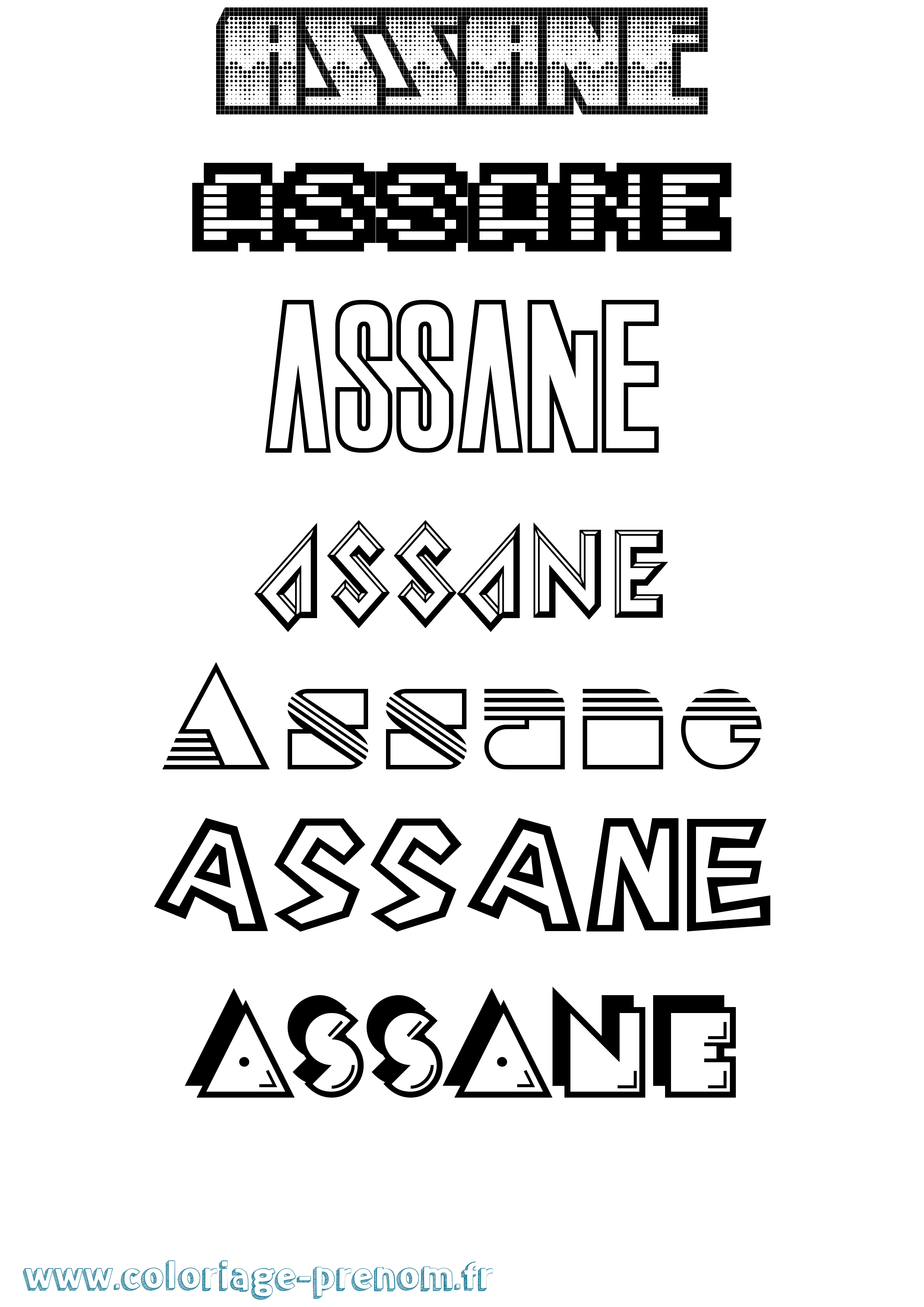 Coloriage Assane Jeux Vidéos Coloriage prénom Assane Jeux Vidéos